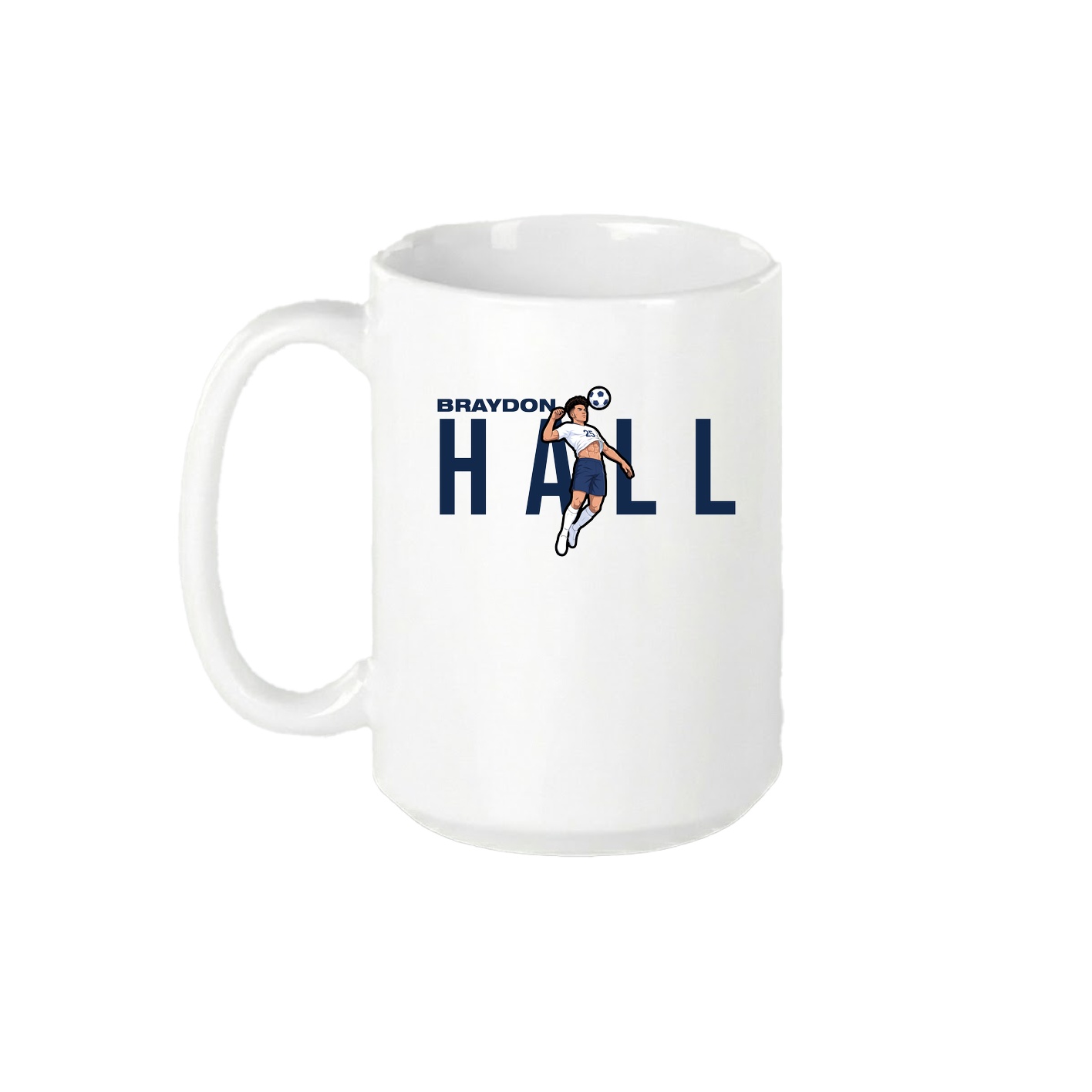 15oz Coffee Mug — Player Name in White