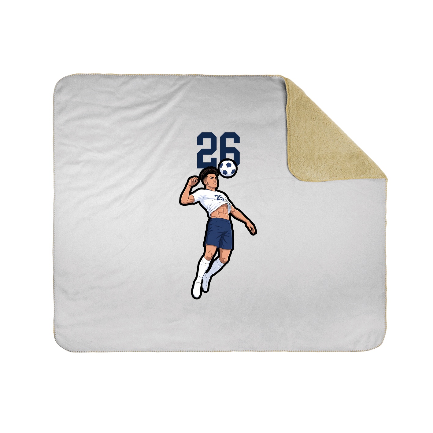 Throw Blanket — Number Top in White