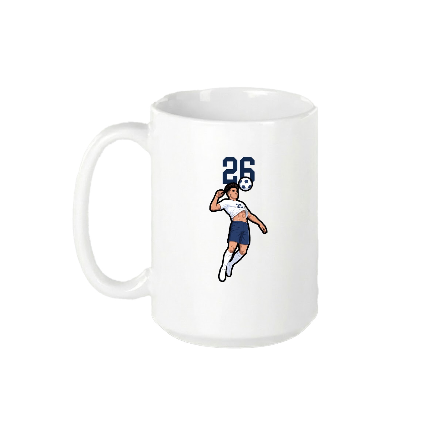 15oz Coffee Mug — Number Top in White