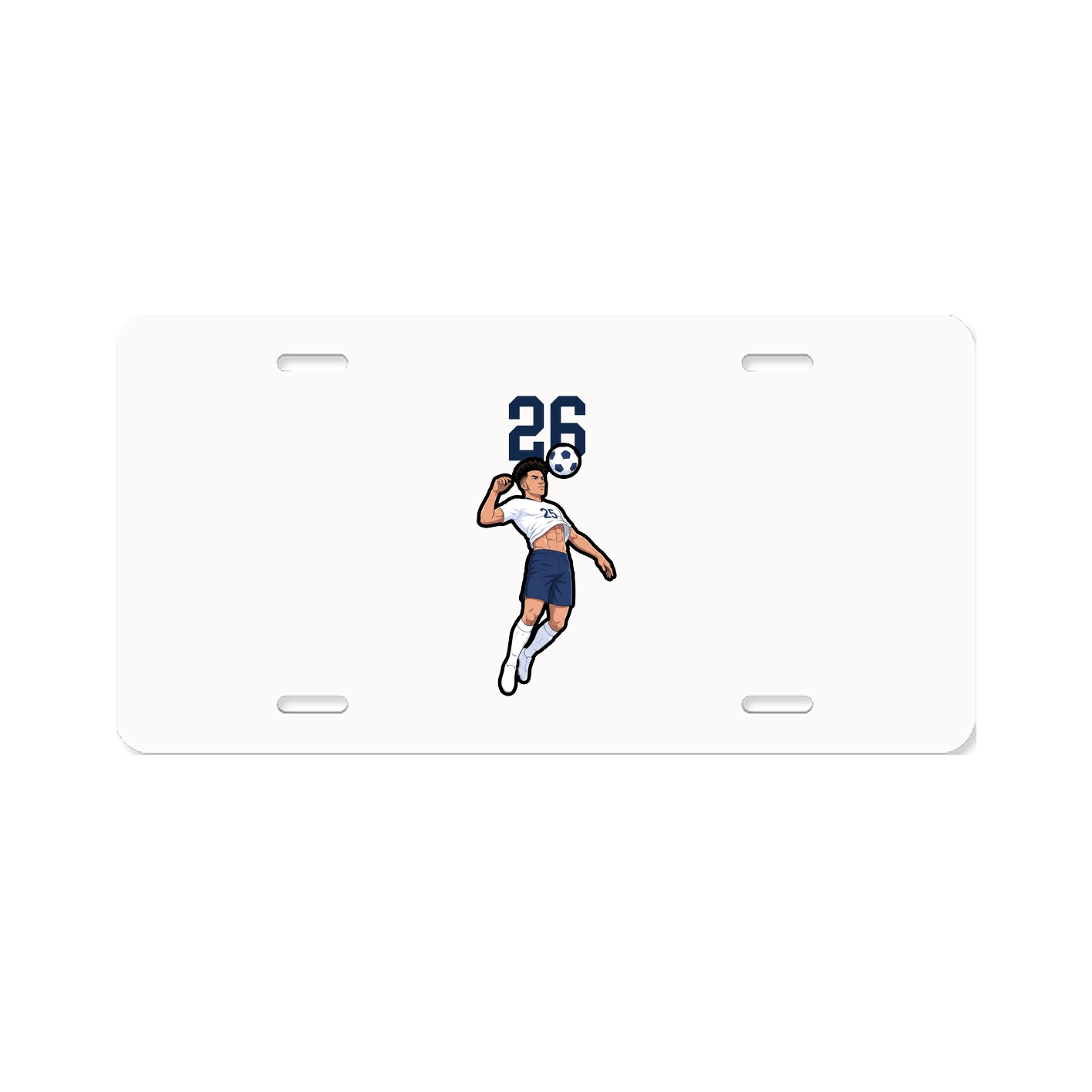 License Plate — Number Top in Classic