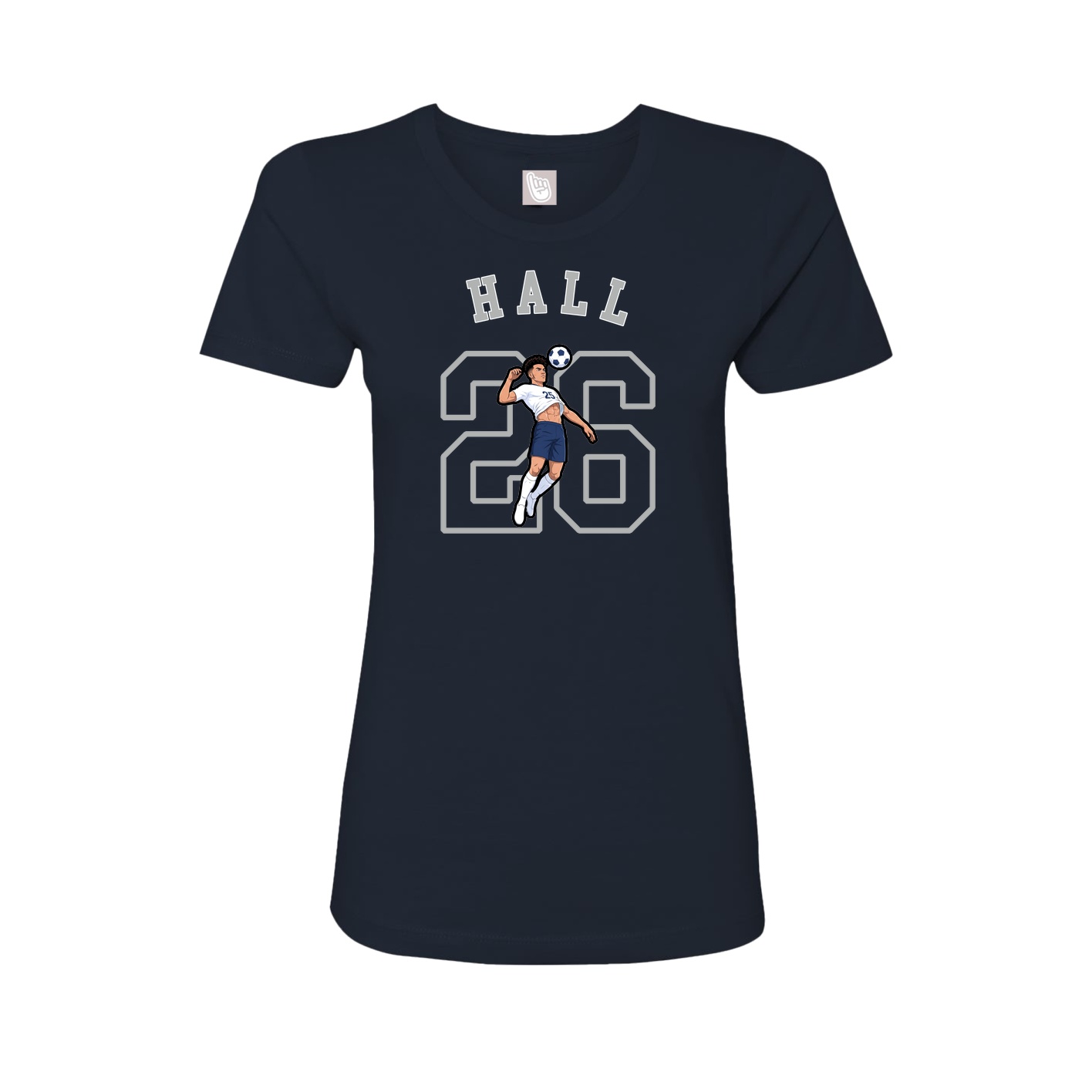 Fitted Women's Tee — Shirsey Arch in Navy