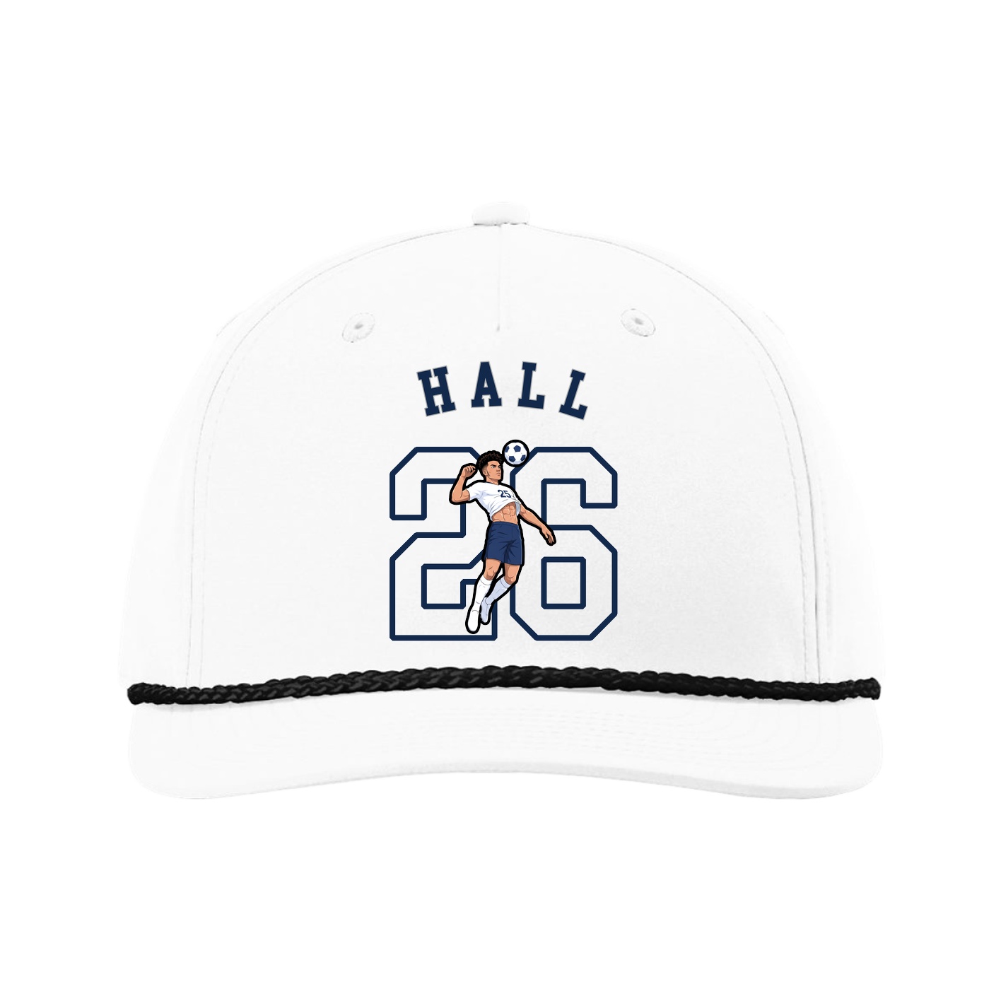 Five-Panel Classic Rope Cap — Shirsey Arch in White