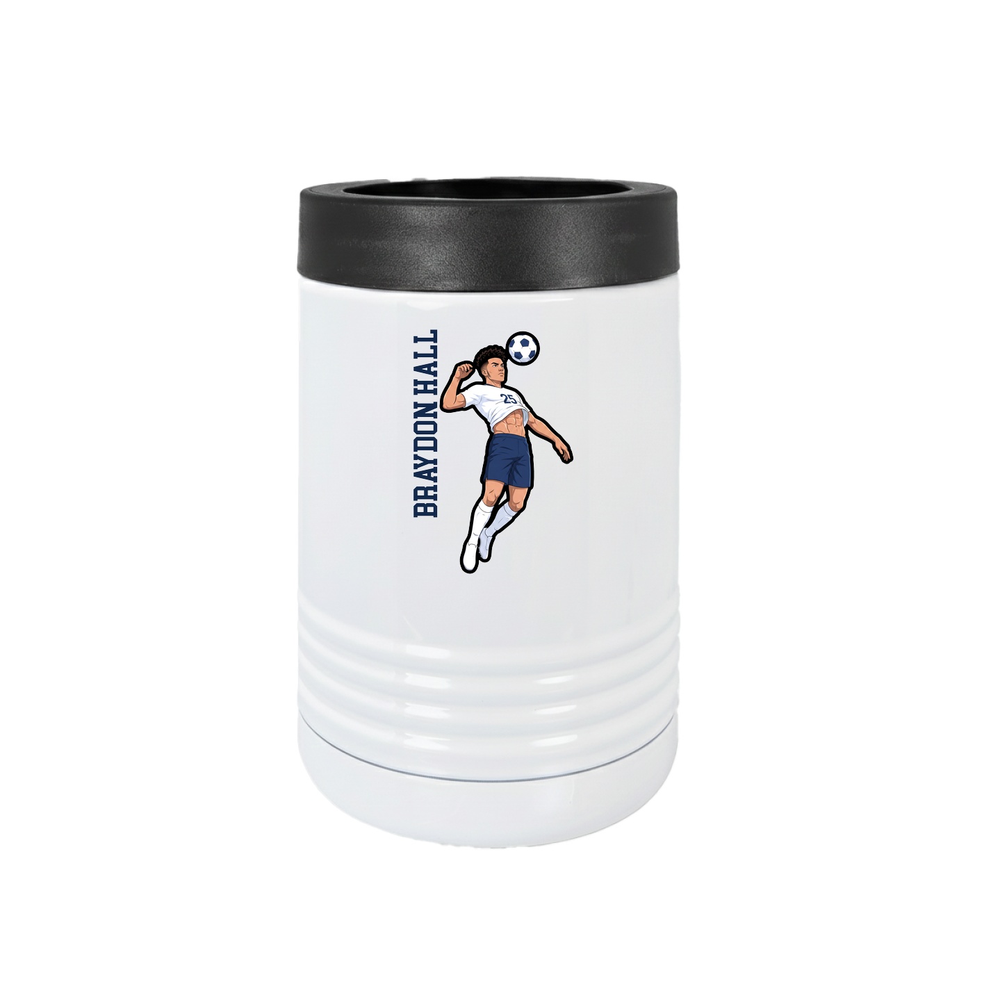 Beverage Holder — Name Vertical in White
