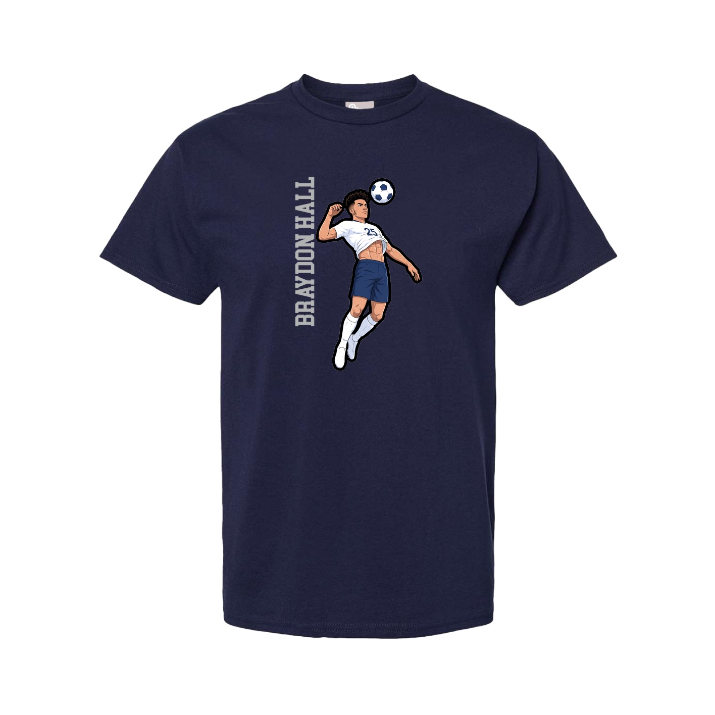 Tee — Name Vertical in Navy