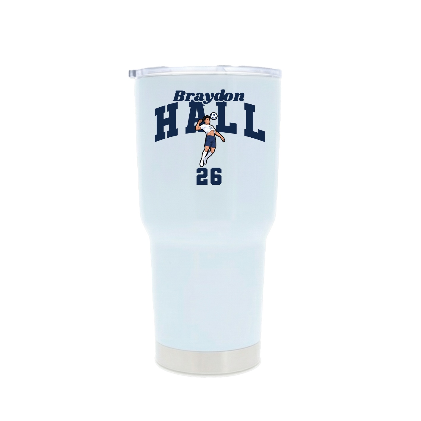 30oz Stainless Steel Tumbler — Signature Arch in White