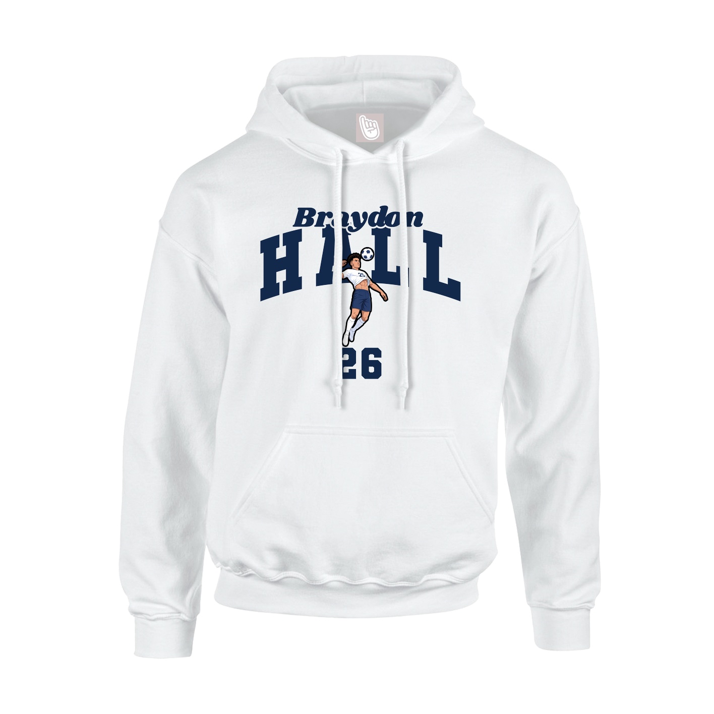Hoodie — Signature Arch in White