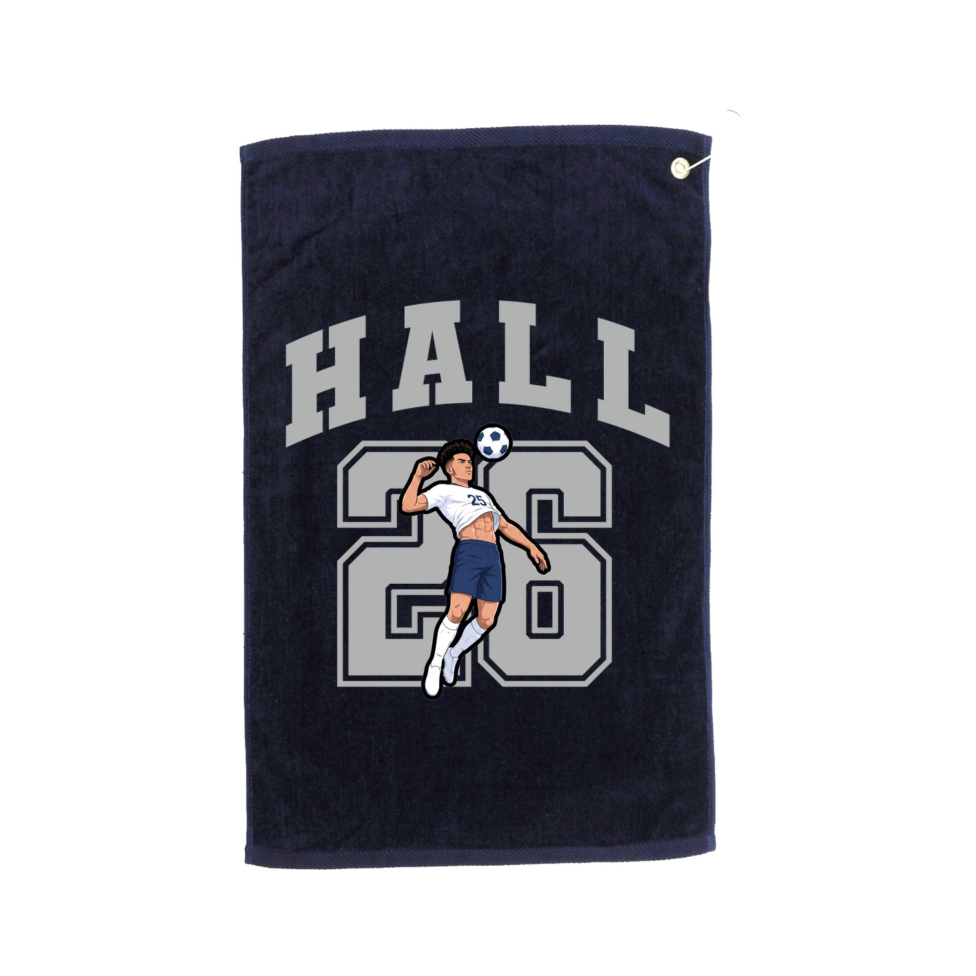 Golf Towel — Number in Navy