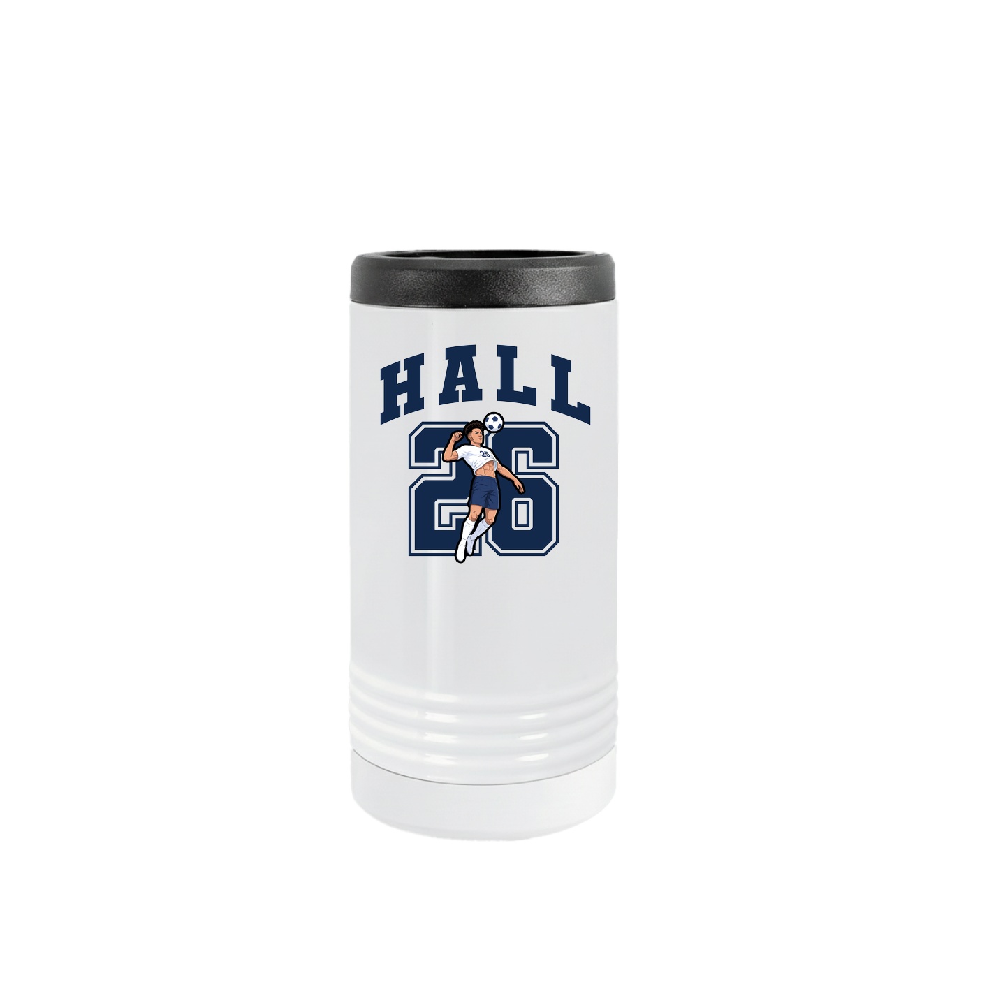 Slim Beverage Holder — Number in White