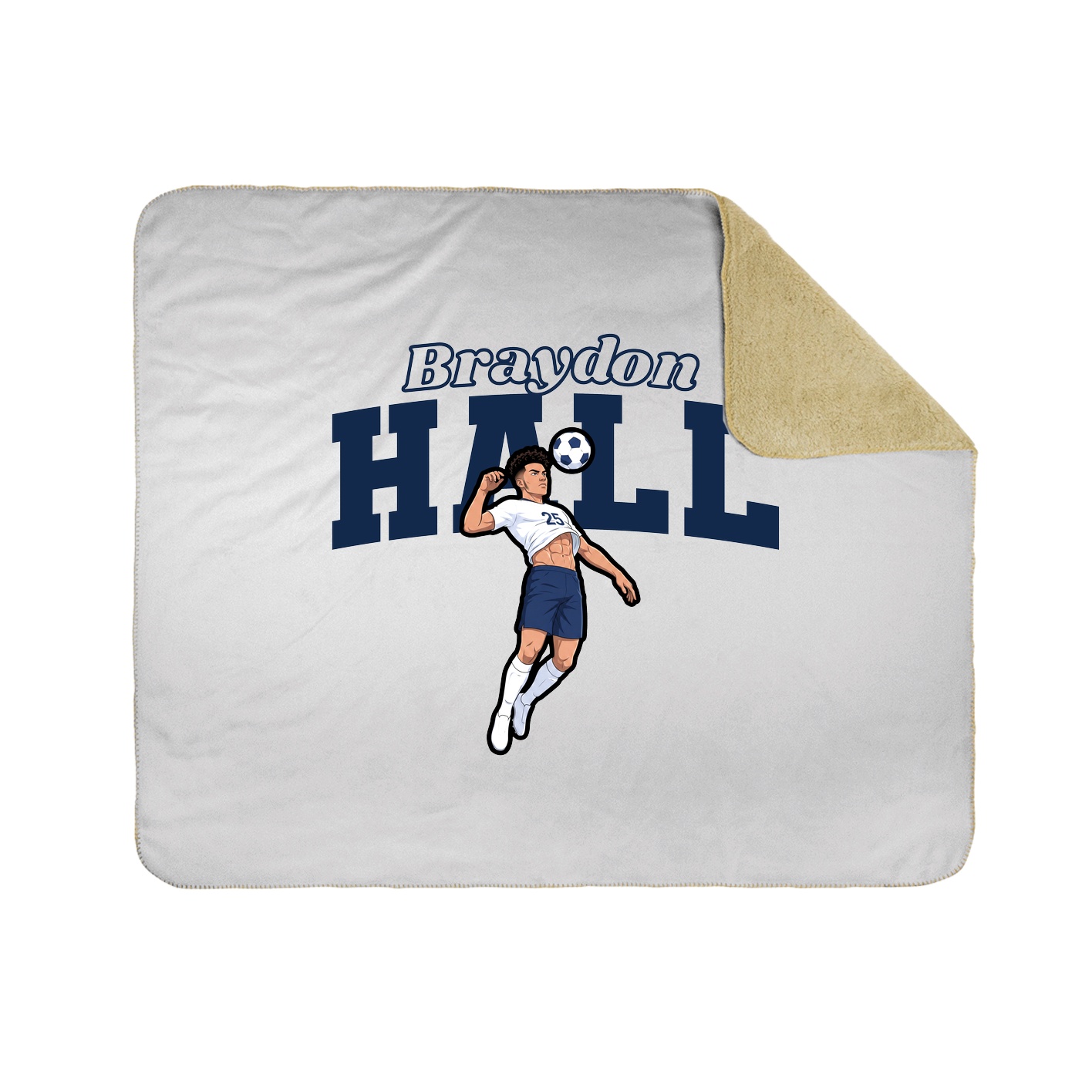 Throw Blanket — Name Arch in White