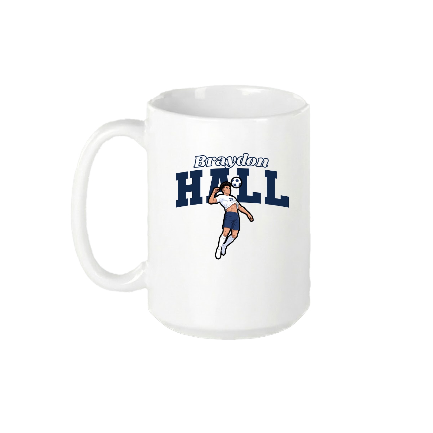 15oz Coffee Mug — Name Arch in White