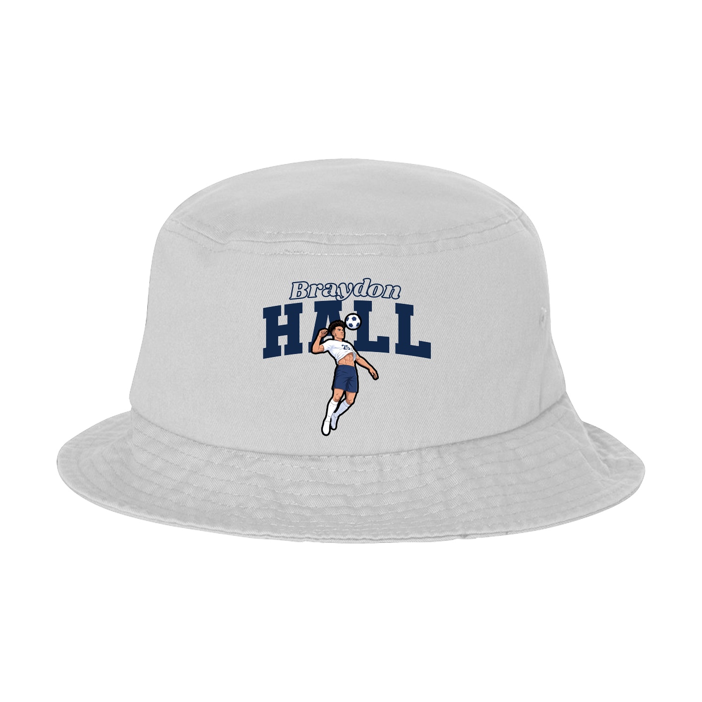 Bucket Cap — Name Arch in White