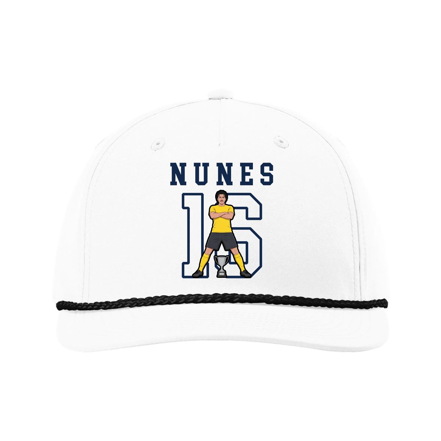Five-Panel Classic Rope Cap — Shirsey in White