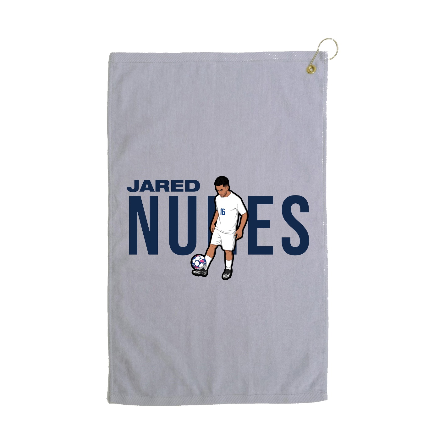 Golf Towel — Player Name in Grey