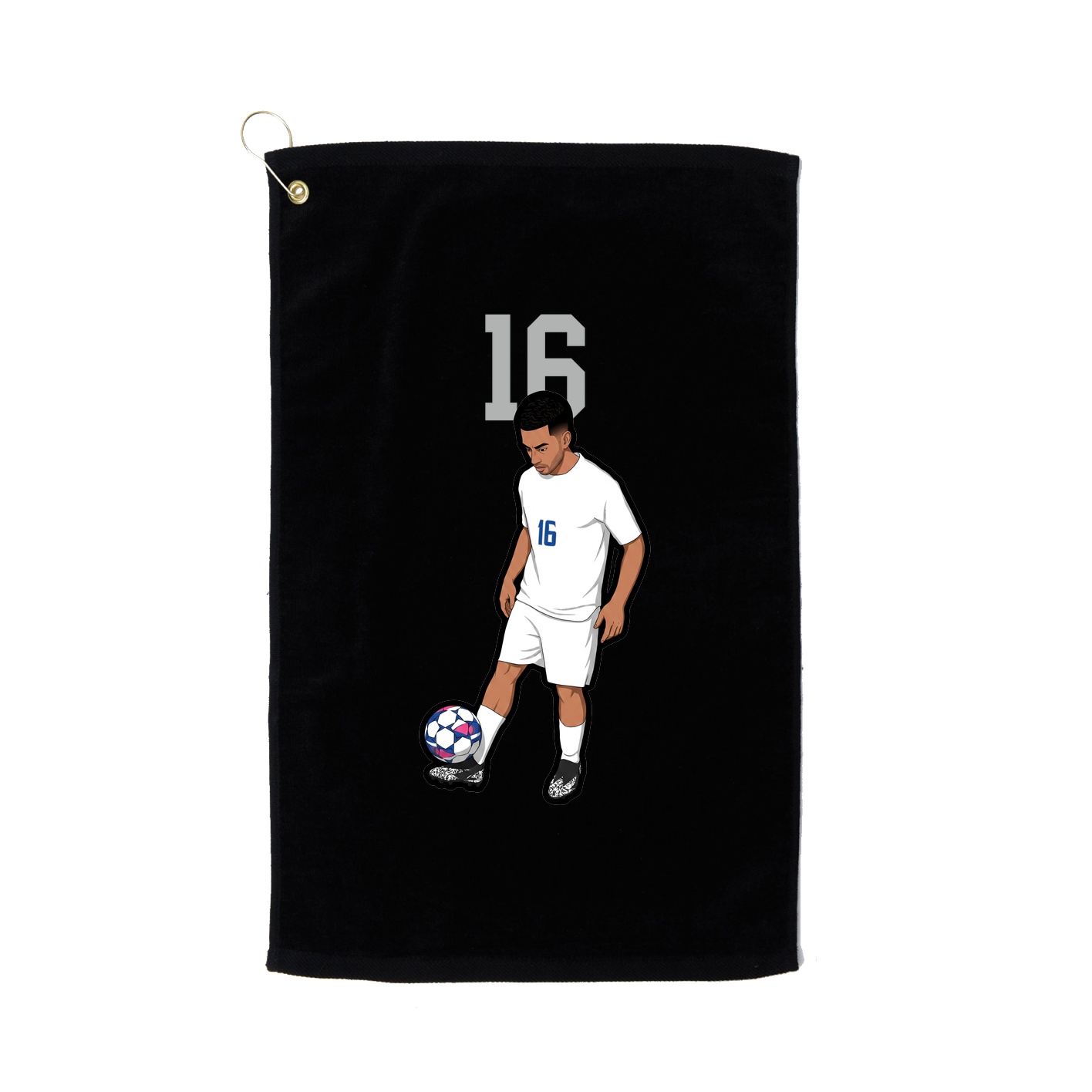 Golf Towel — Number Top in Black