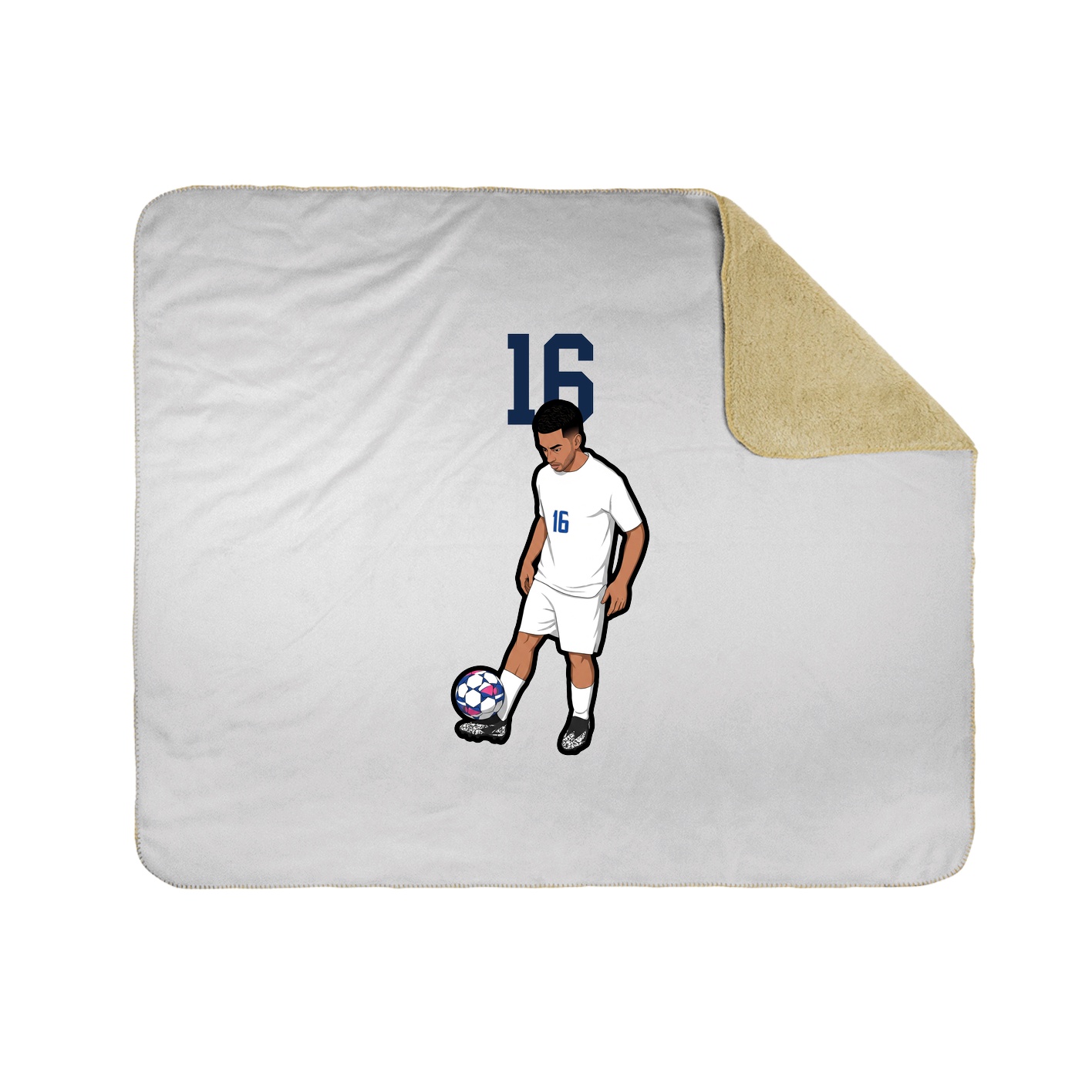 Throw Blanket — Number Top in White