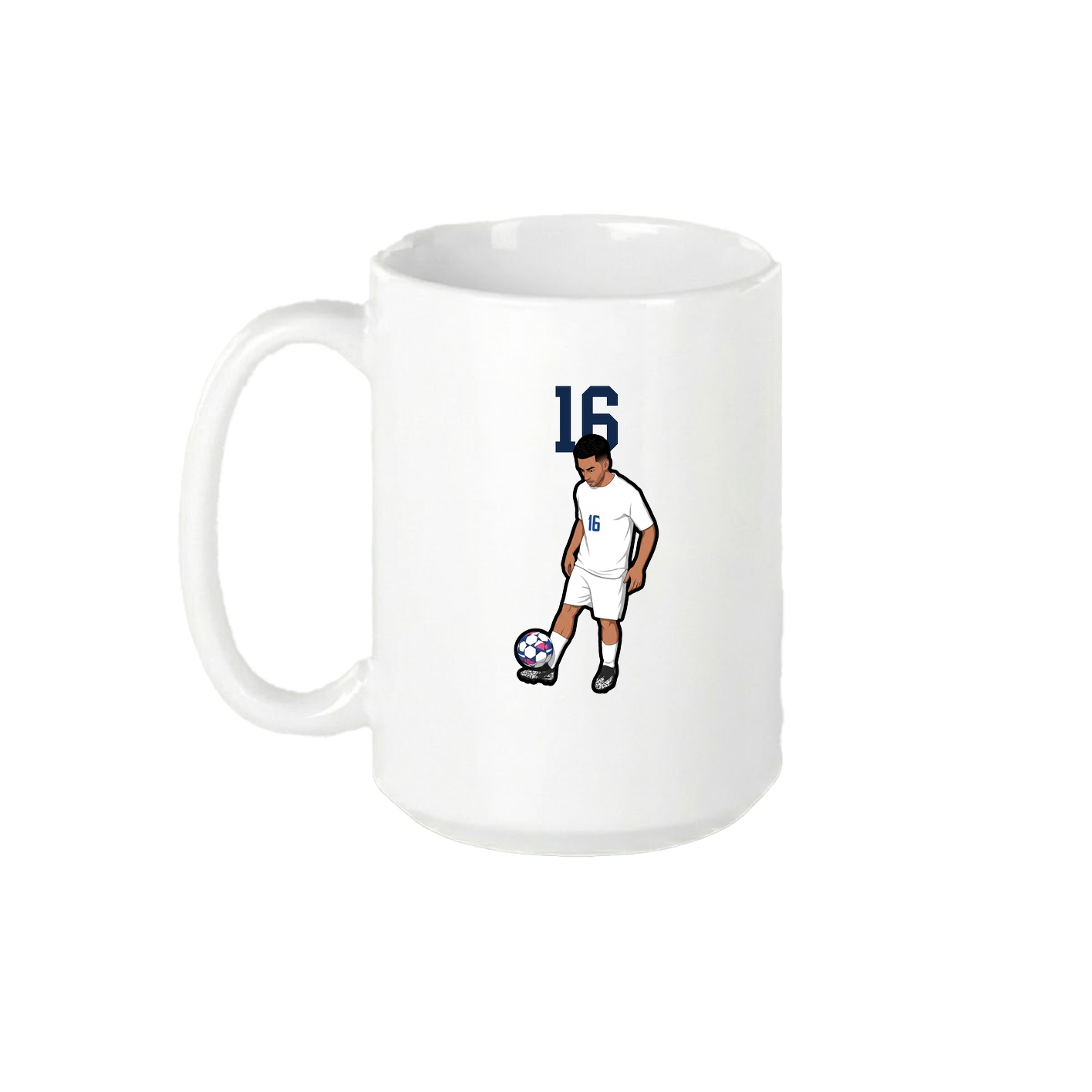 15oz Coffee Mug — Number Top in White