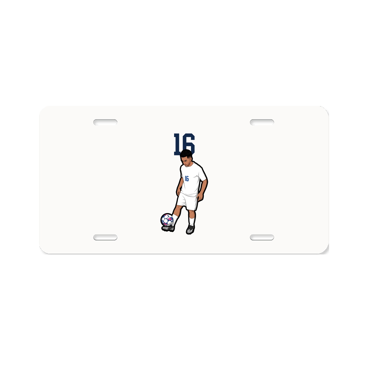 License Plate — Number Top in Classic