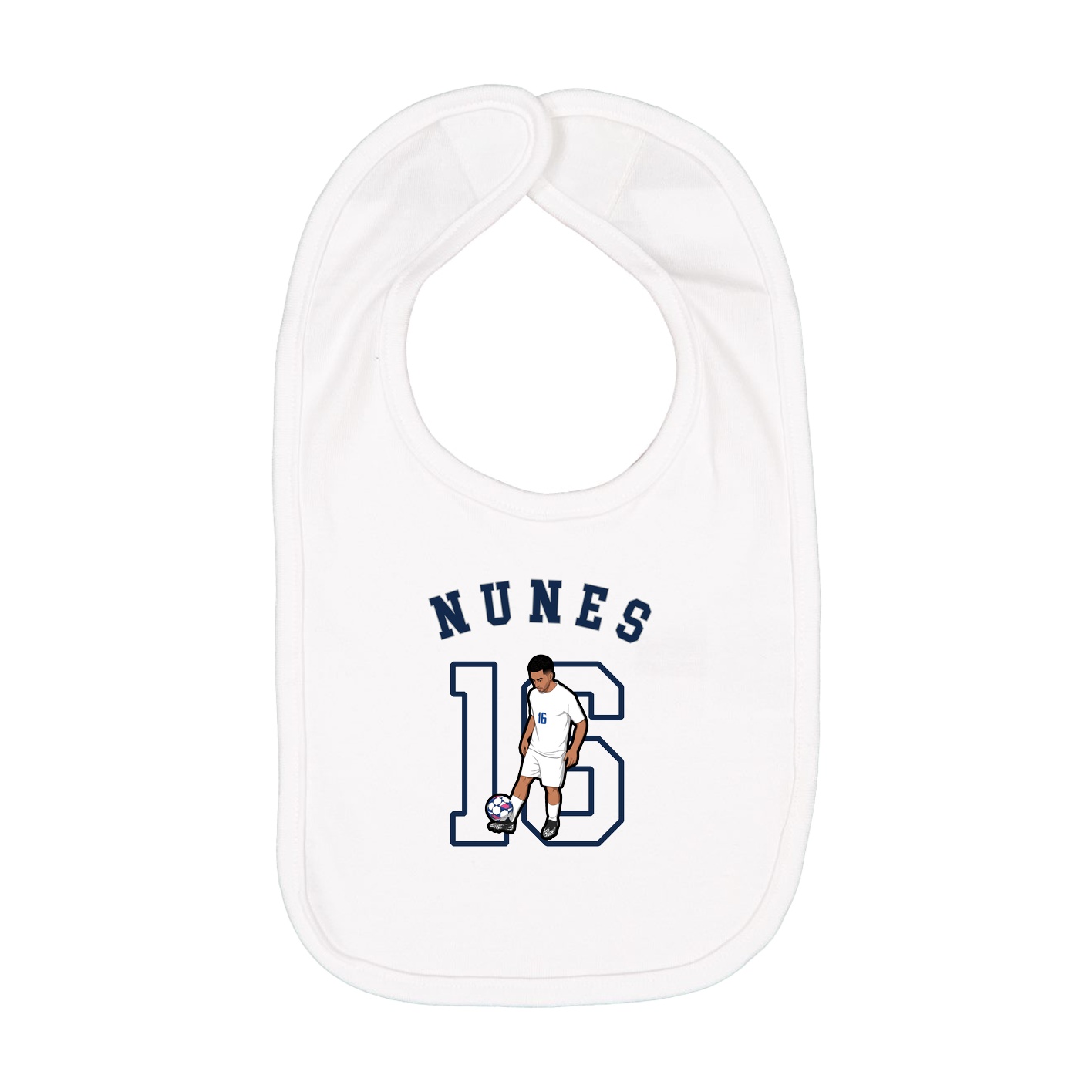 Infant Bib — Shirsey Arch in White