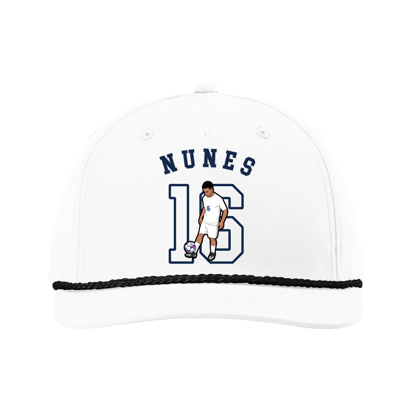 Five-Panel Classic Rope Cap — Shirsey Arch in White