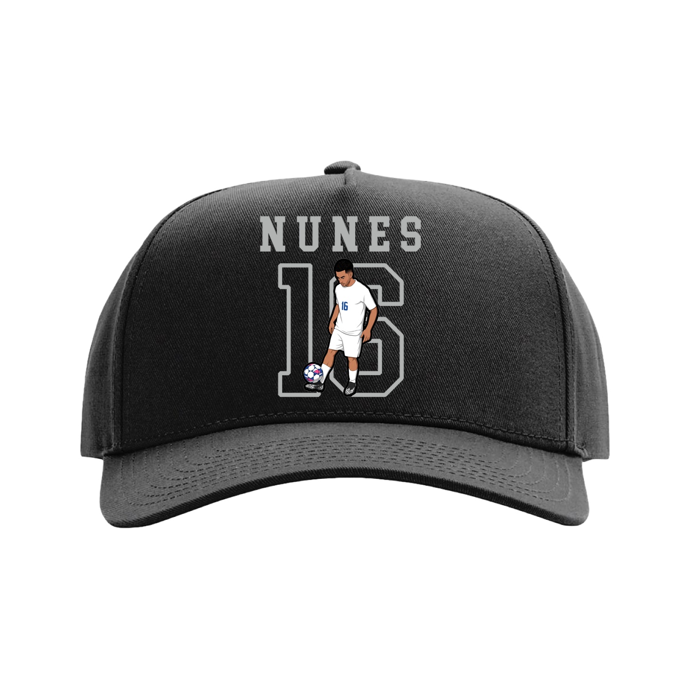 Full Fabric Five-Panel Champ Cap — Shirsey in Black