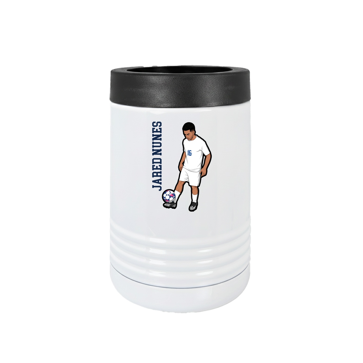 Beverage Holder — Name Vertical in White