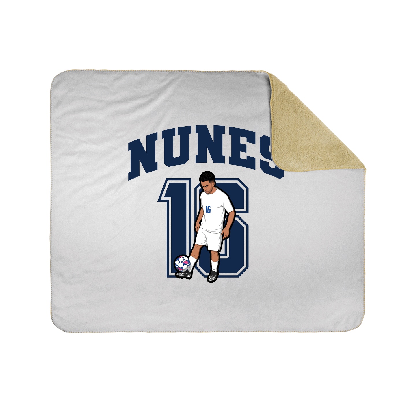 Throw Blanket — Number in White