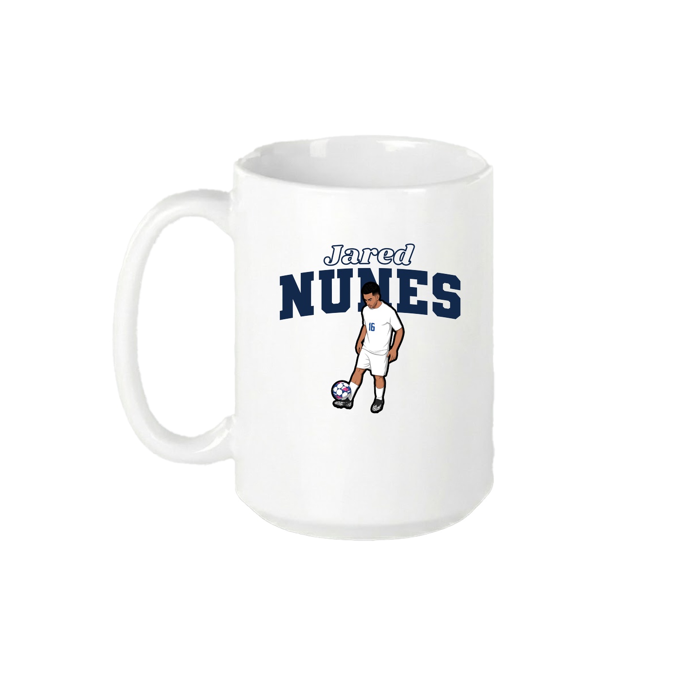 15oz Coffee Mug — Name Arch in White