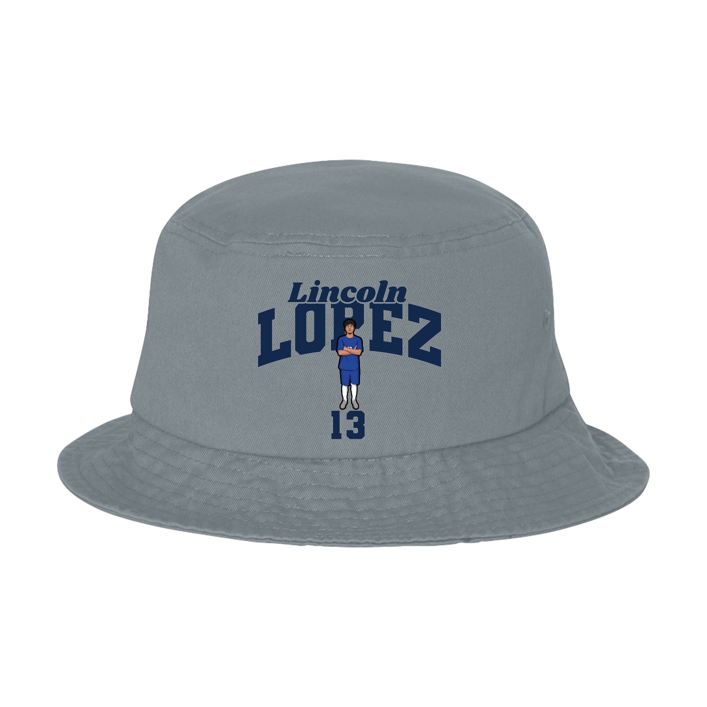 Bucket Cap — Signature Arch in Grey