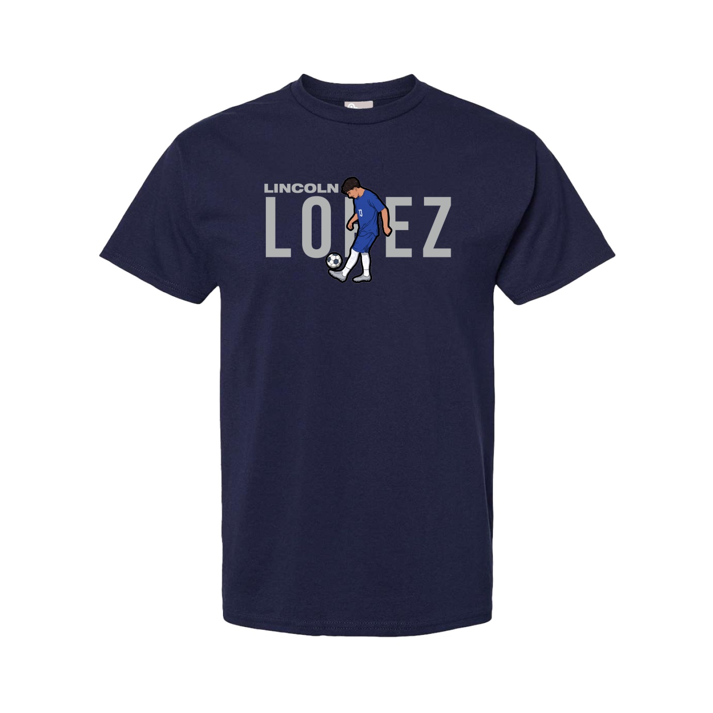 Youth Tee — Player Name in Navy