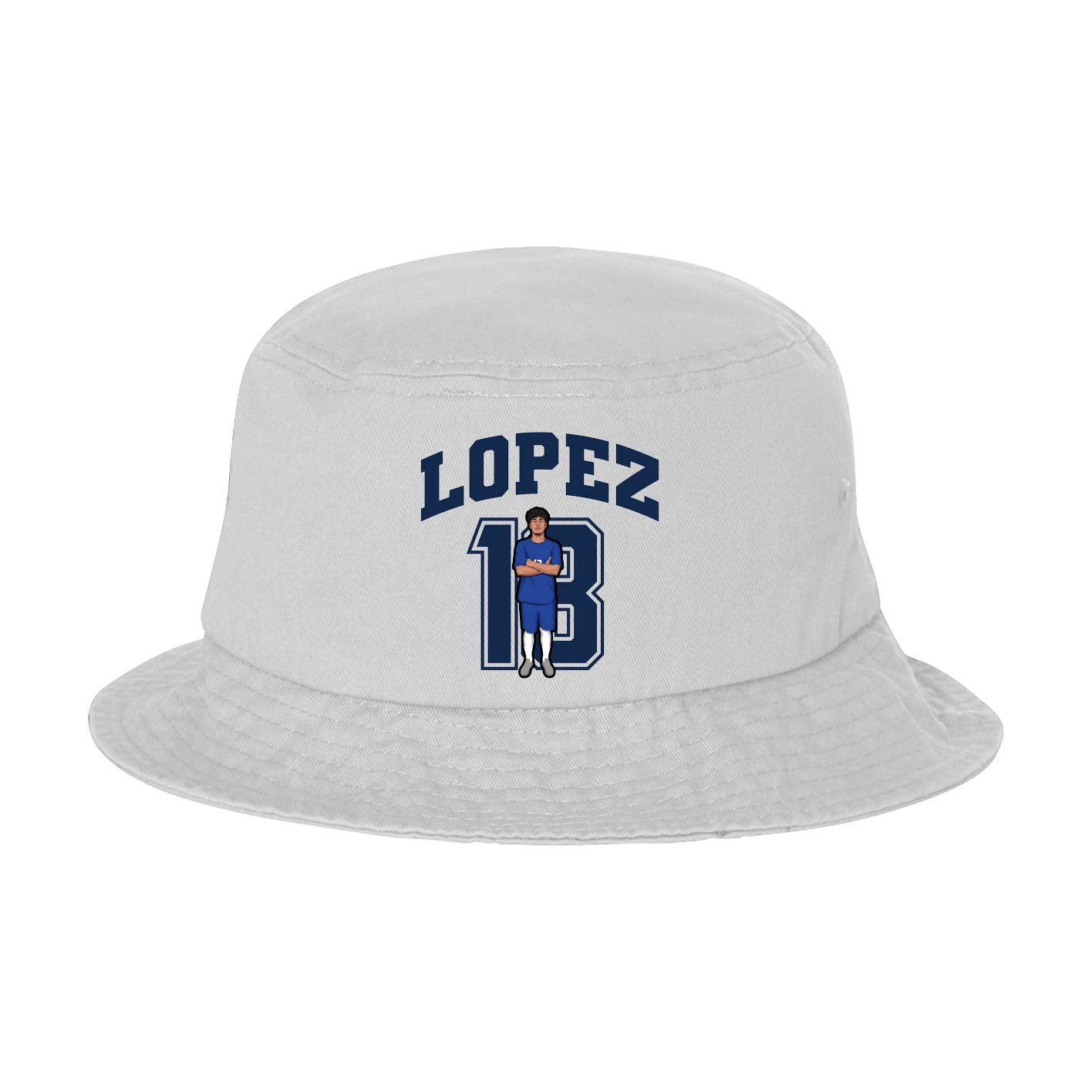 Bucket Cap — Number in White