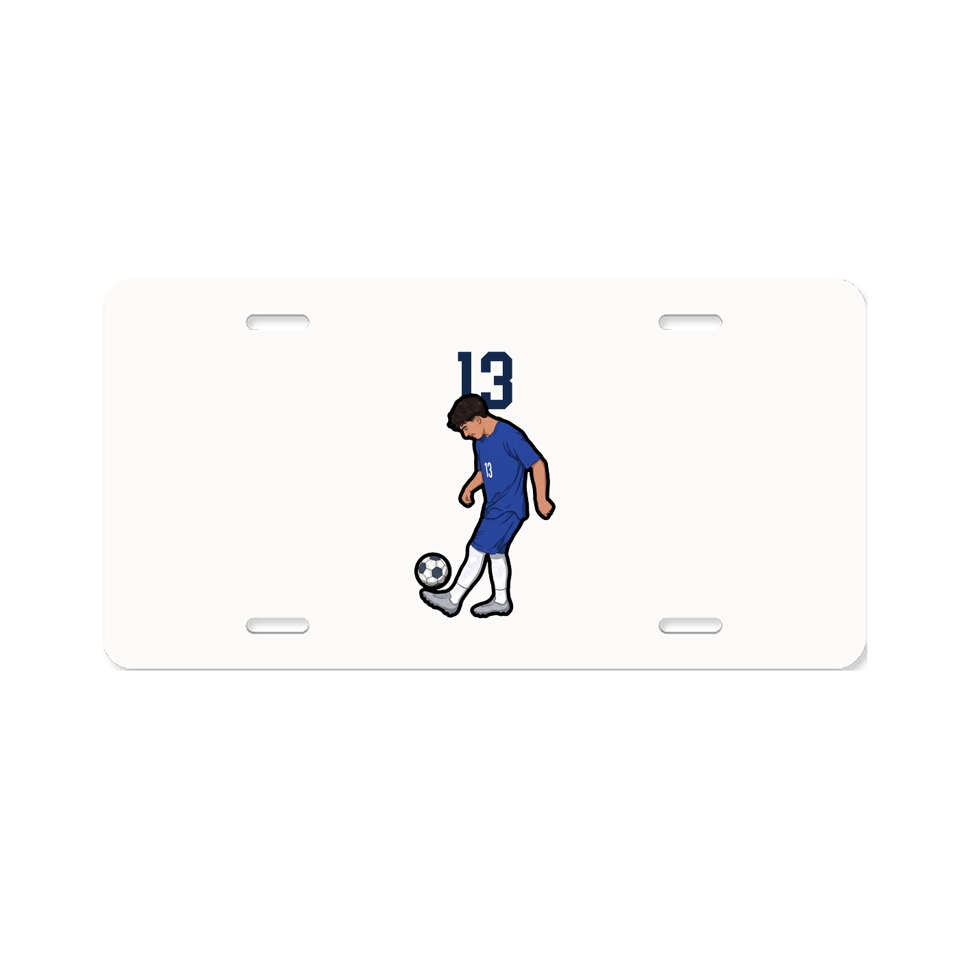 License Plate — Number Top in Classic