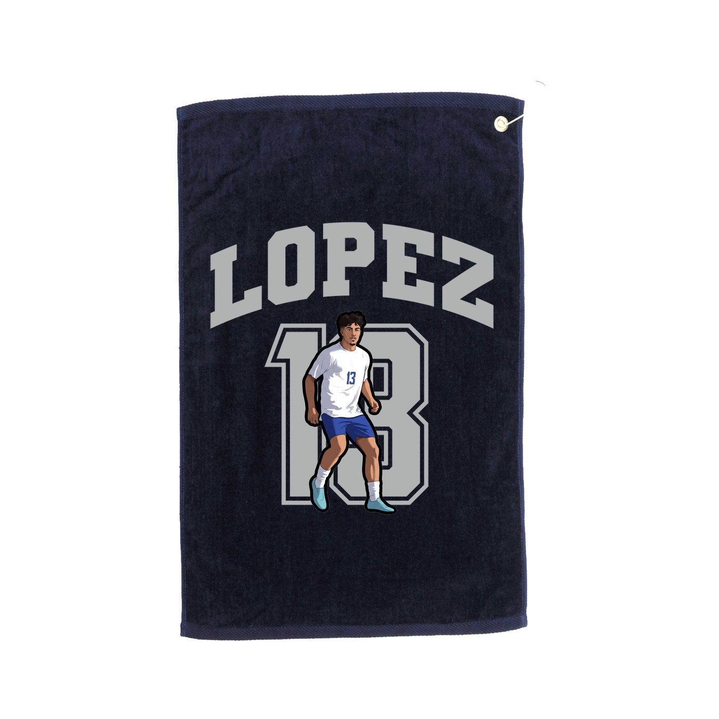 Golf Towel — Number in Navy