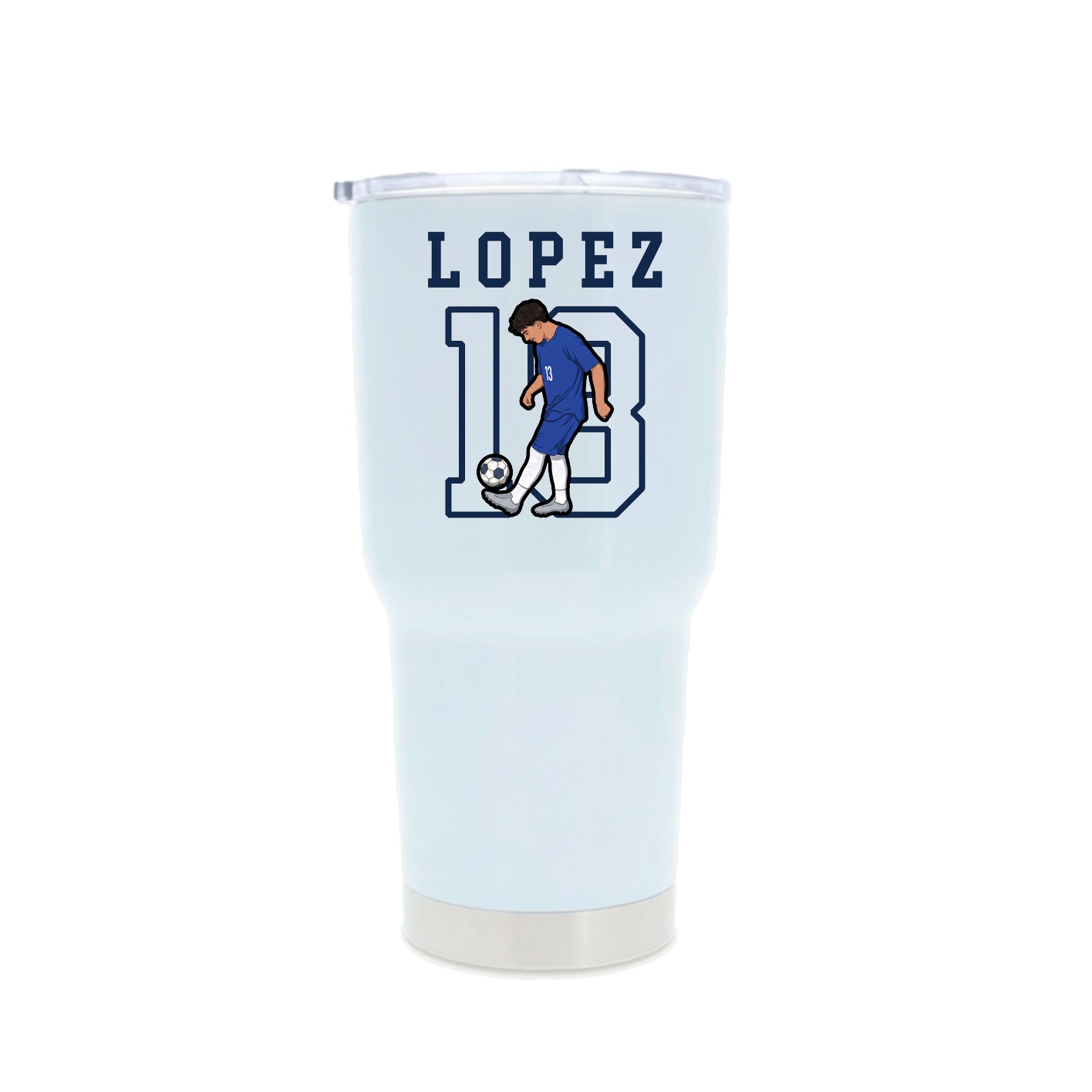 30oz Stainless Steel Tumbler — Shirsey in White