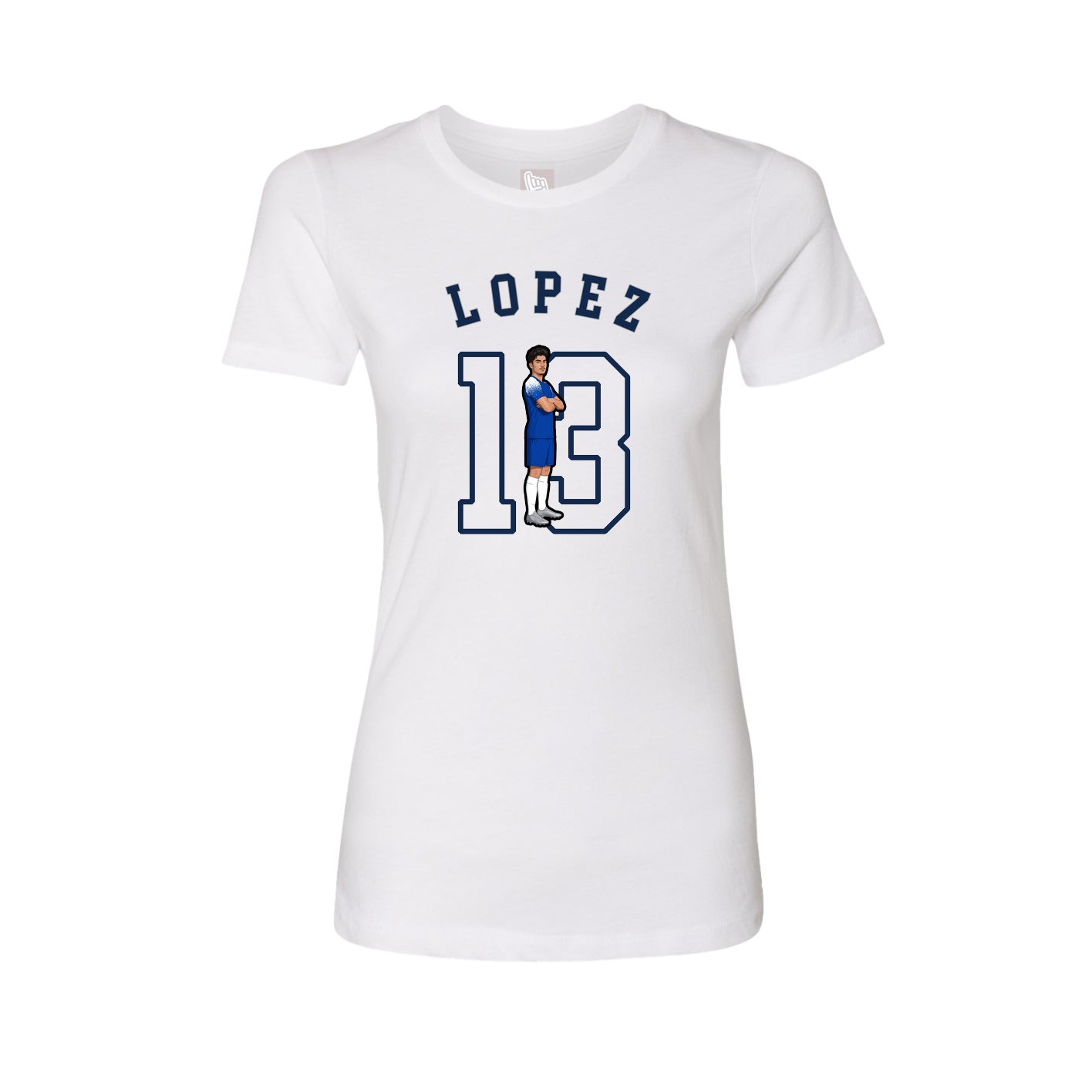Fitted Women's Tee — Shirsey Arch in White