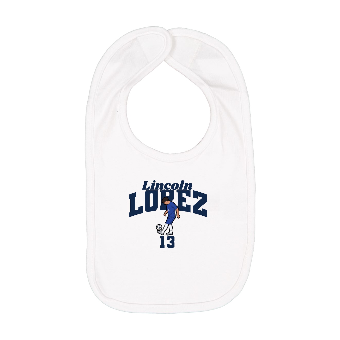 Infant Bib — Signature Arch in White