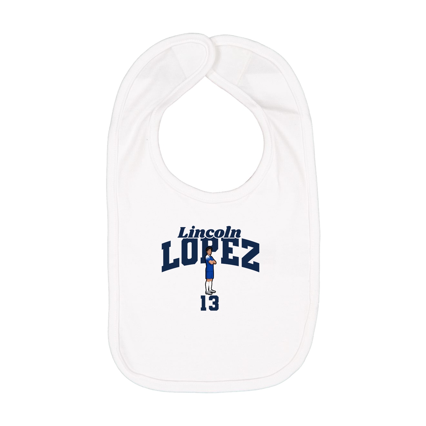 Infant Bib — Signature Arch in White