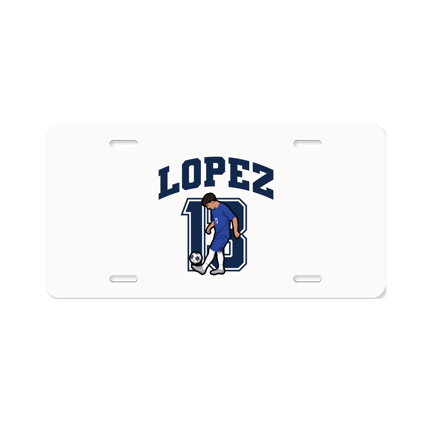 License Plate — Number in Classic