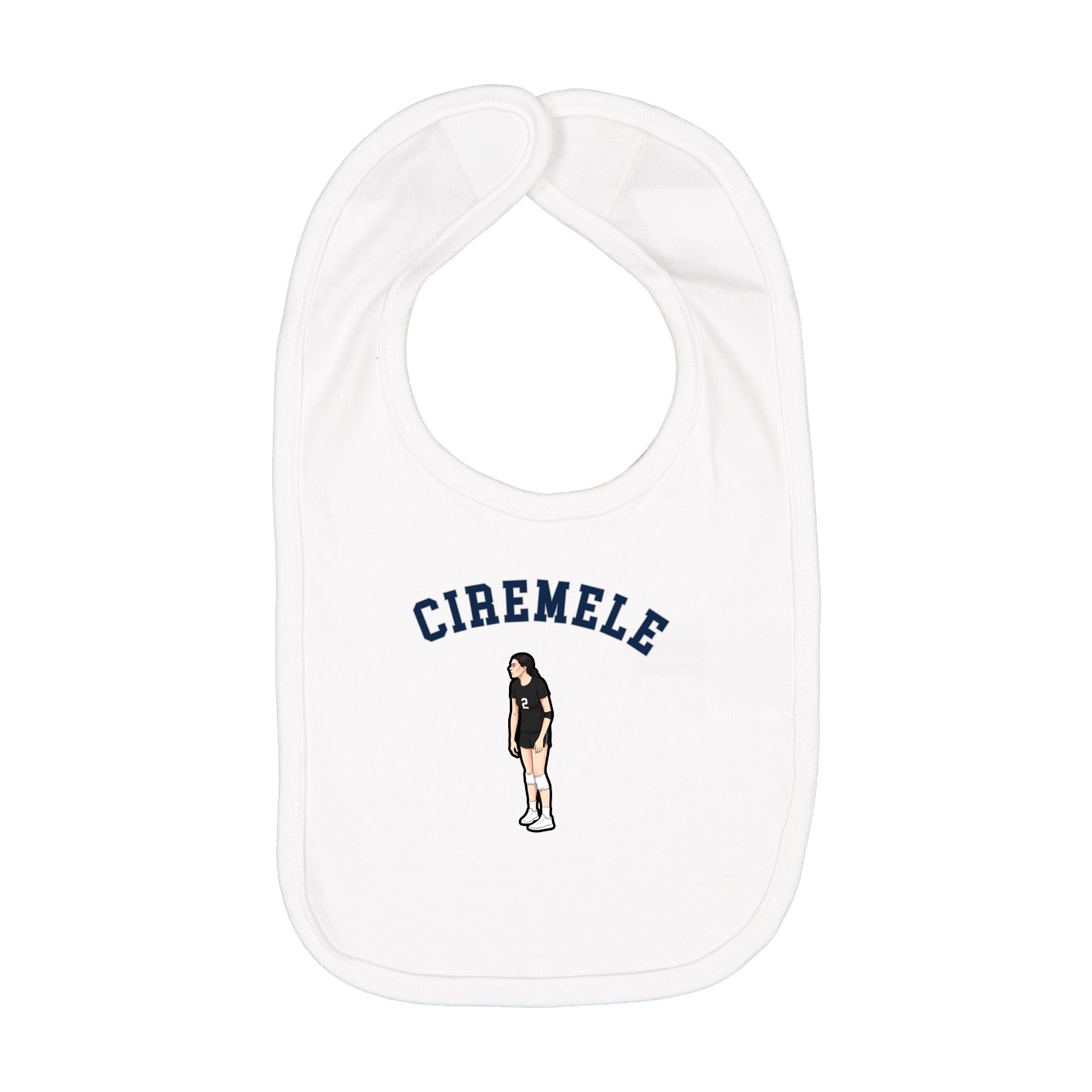 Infant Bib — Shirsey Arch in White