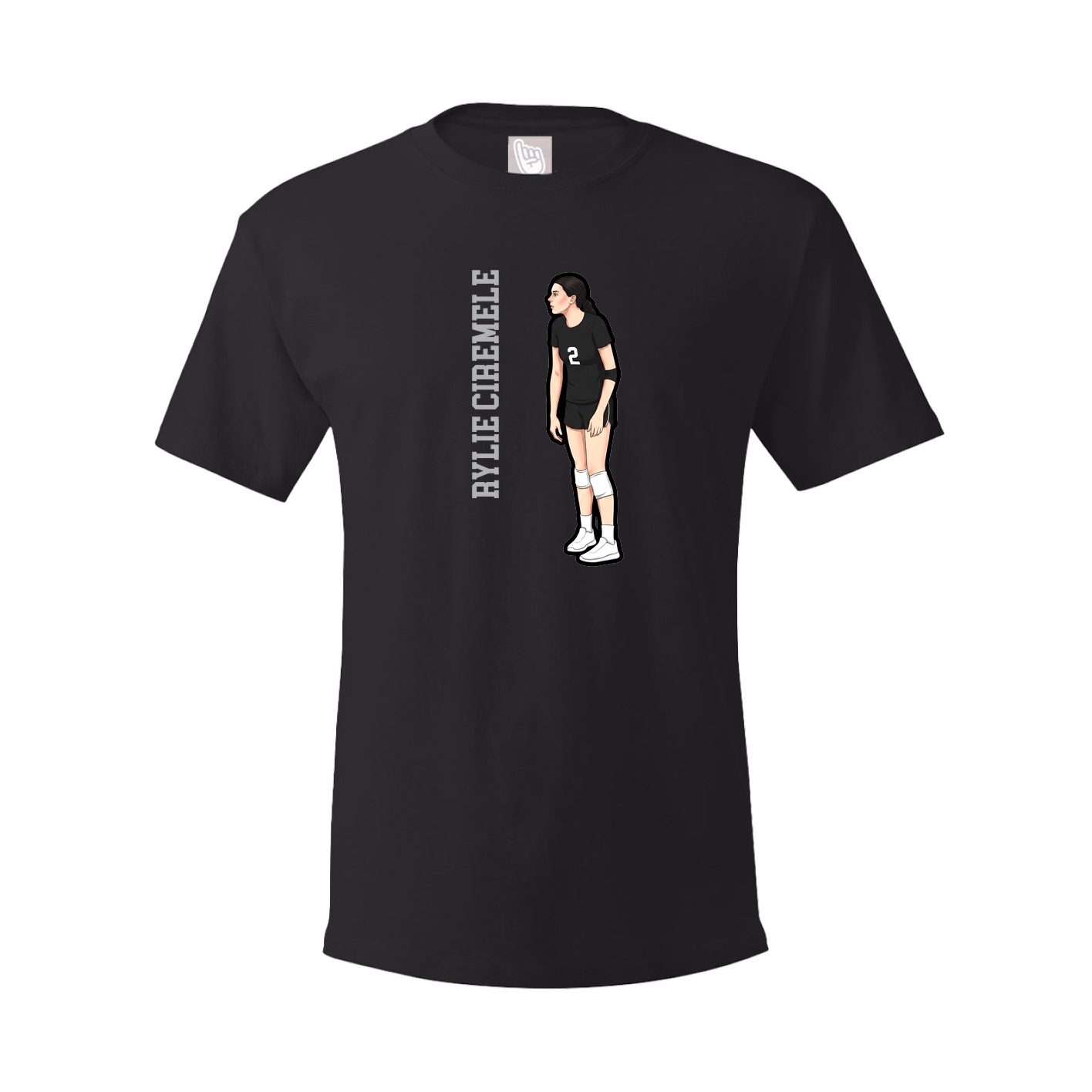 Tee — Name Vertical in Black