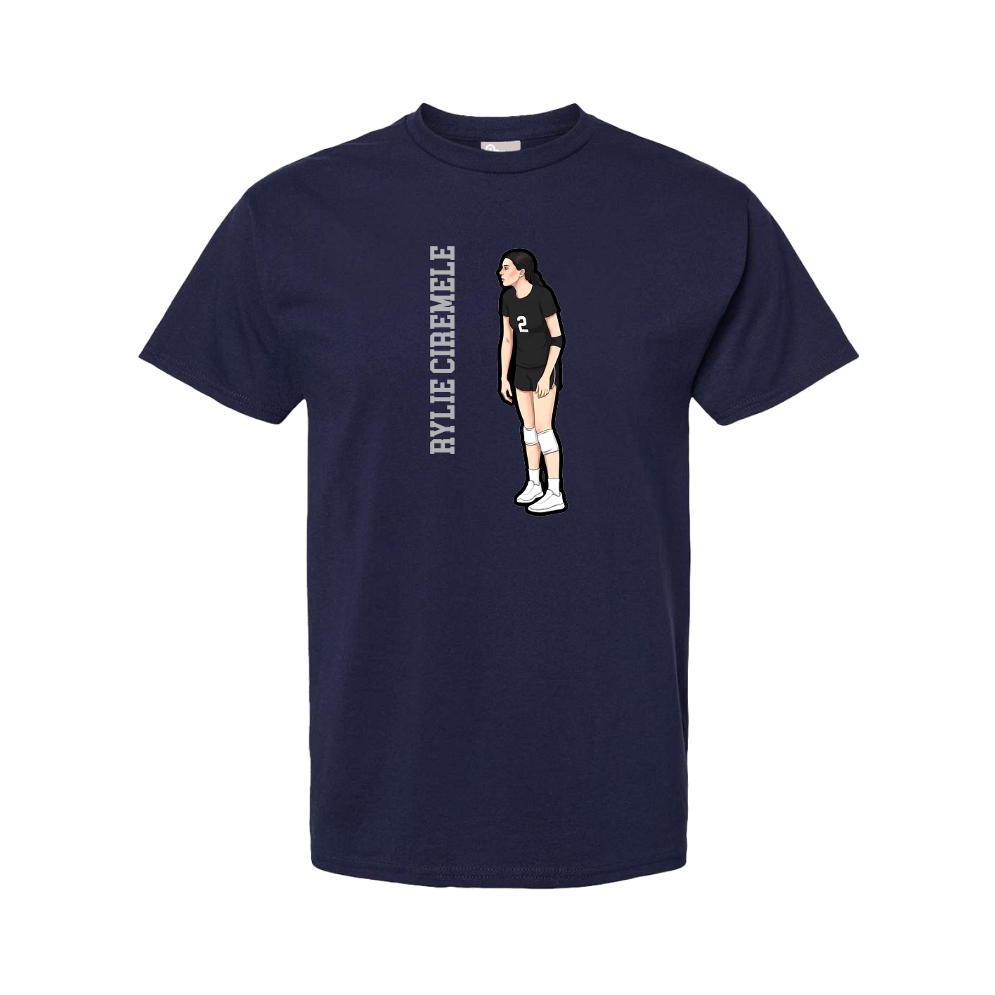 Youth Tee — Name Vertical in Navy