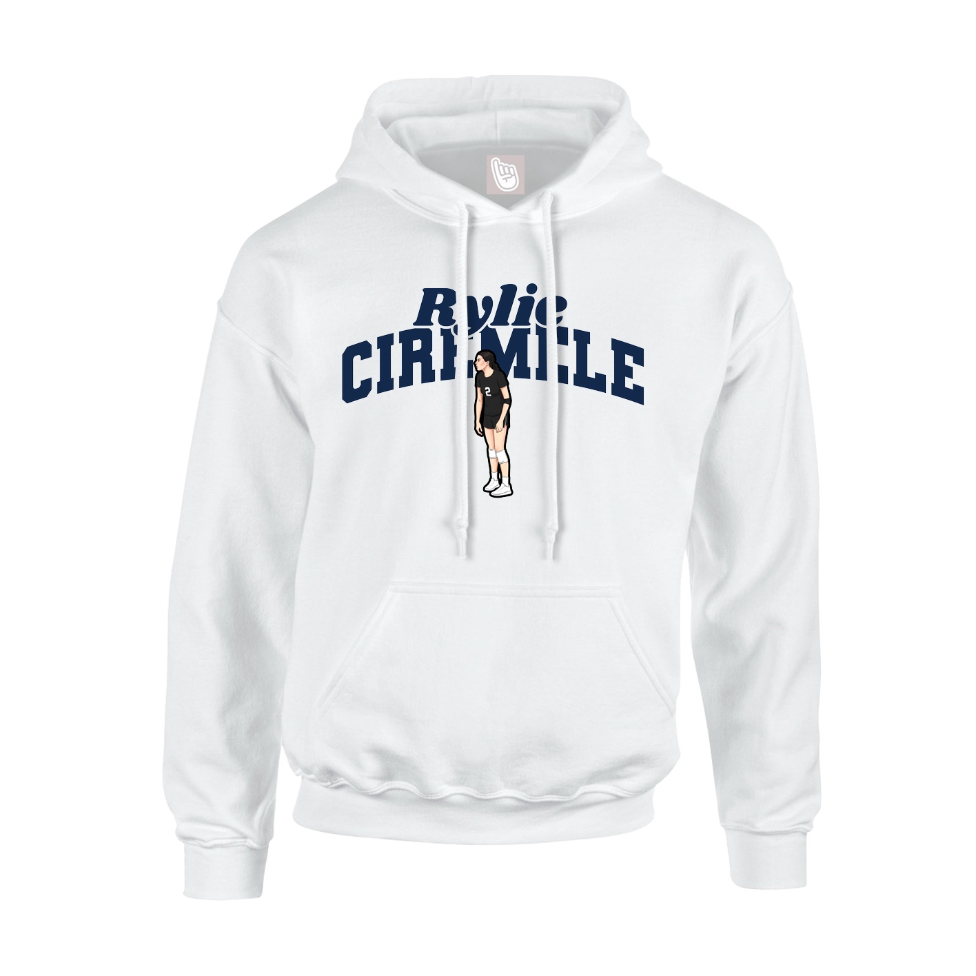 Youth Hoodie — Signature Arch in White