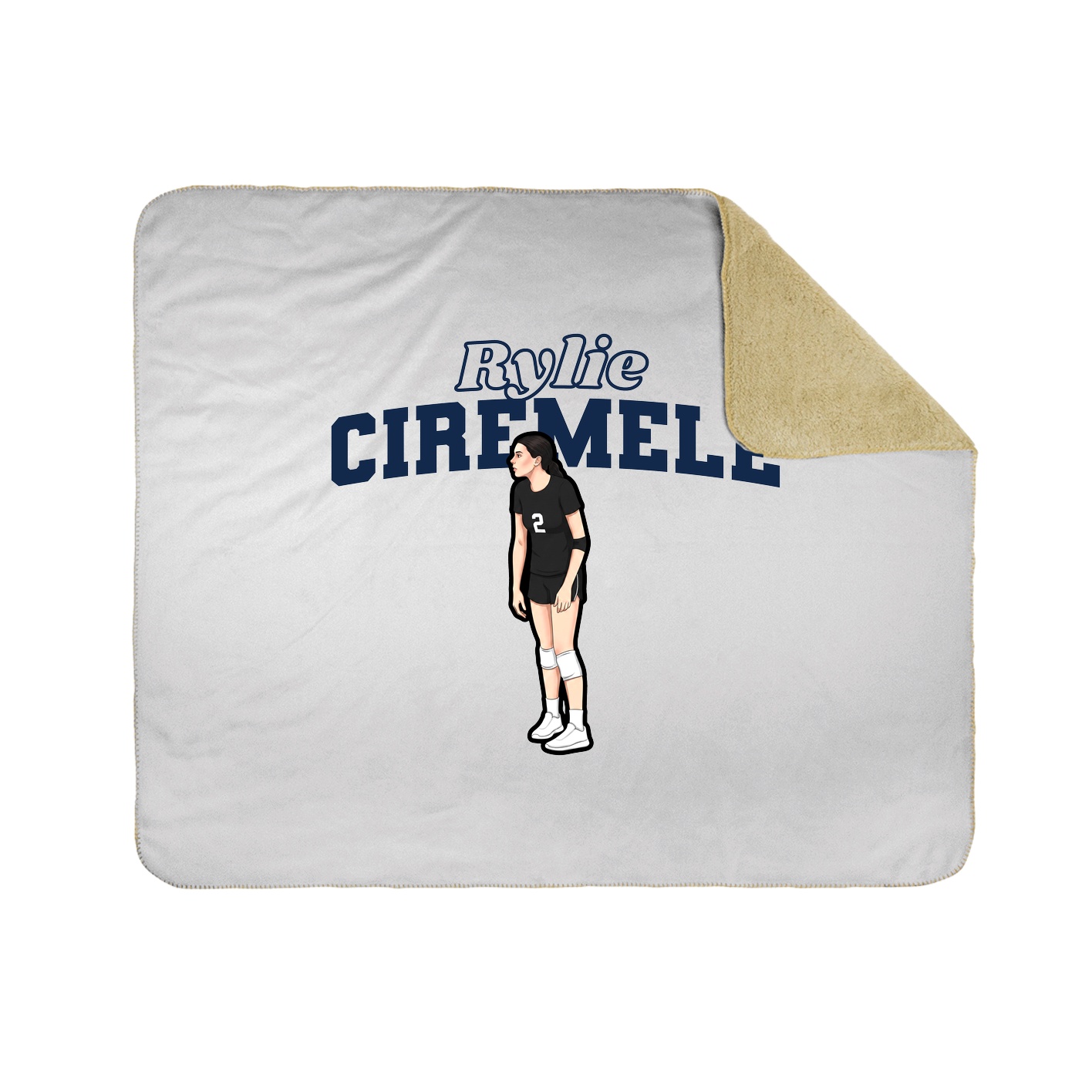 Throw Blanket — Name Arch in White