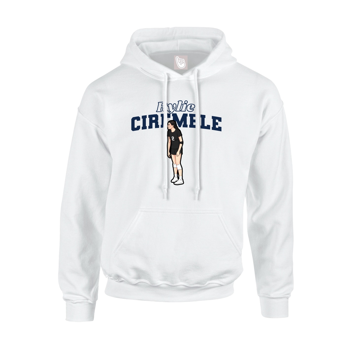 Hoodie — Name Arch in White