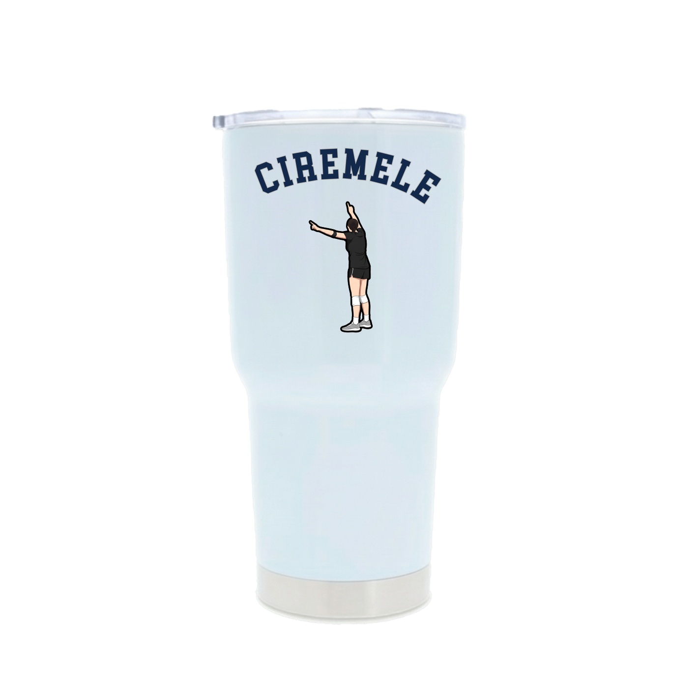 30oz Stainless Steel Tumbler — Shirsey Arch in White