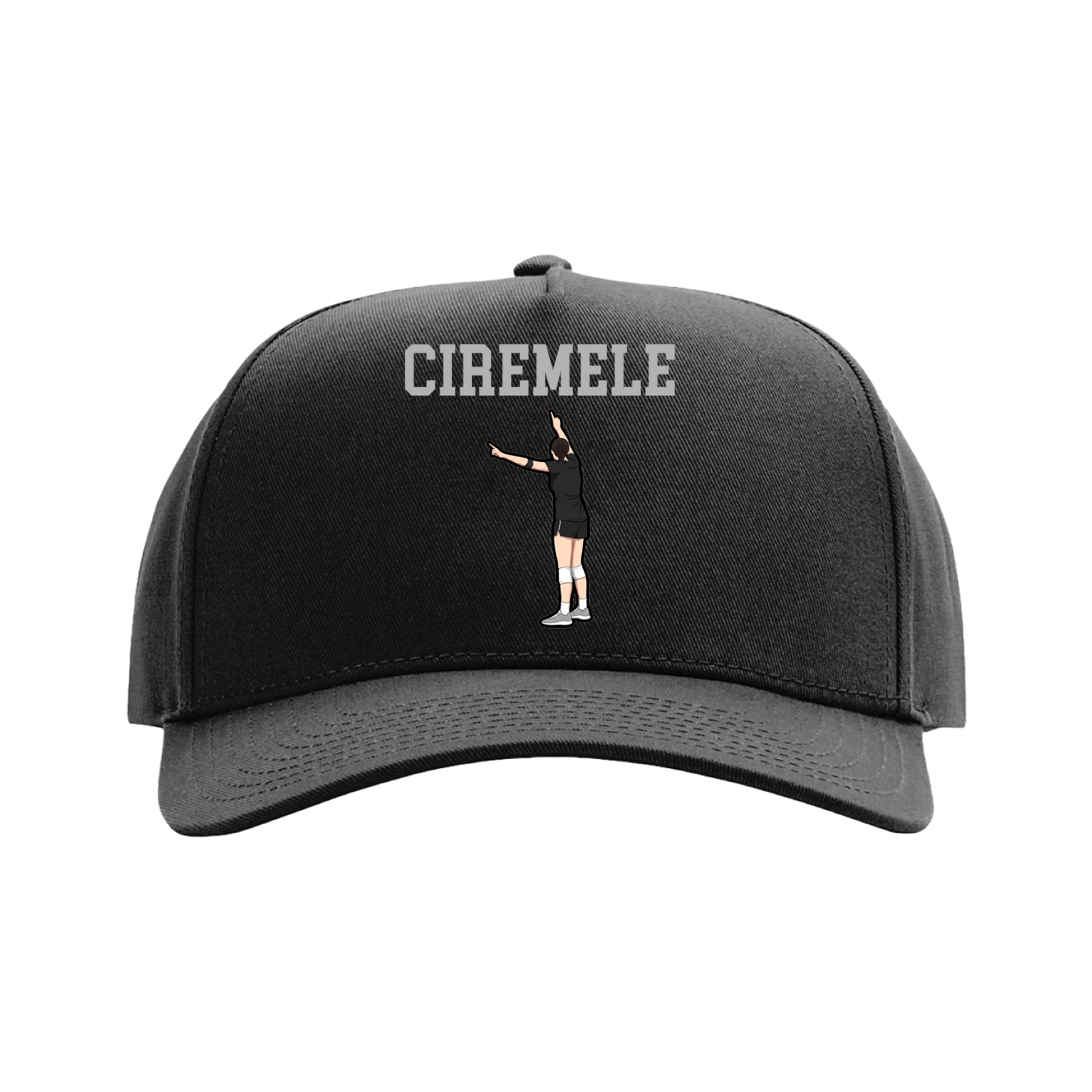 Full Fabric Five-Panel Champ Cap — Shirsey in Black