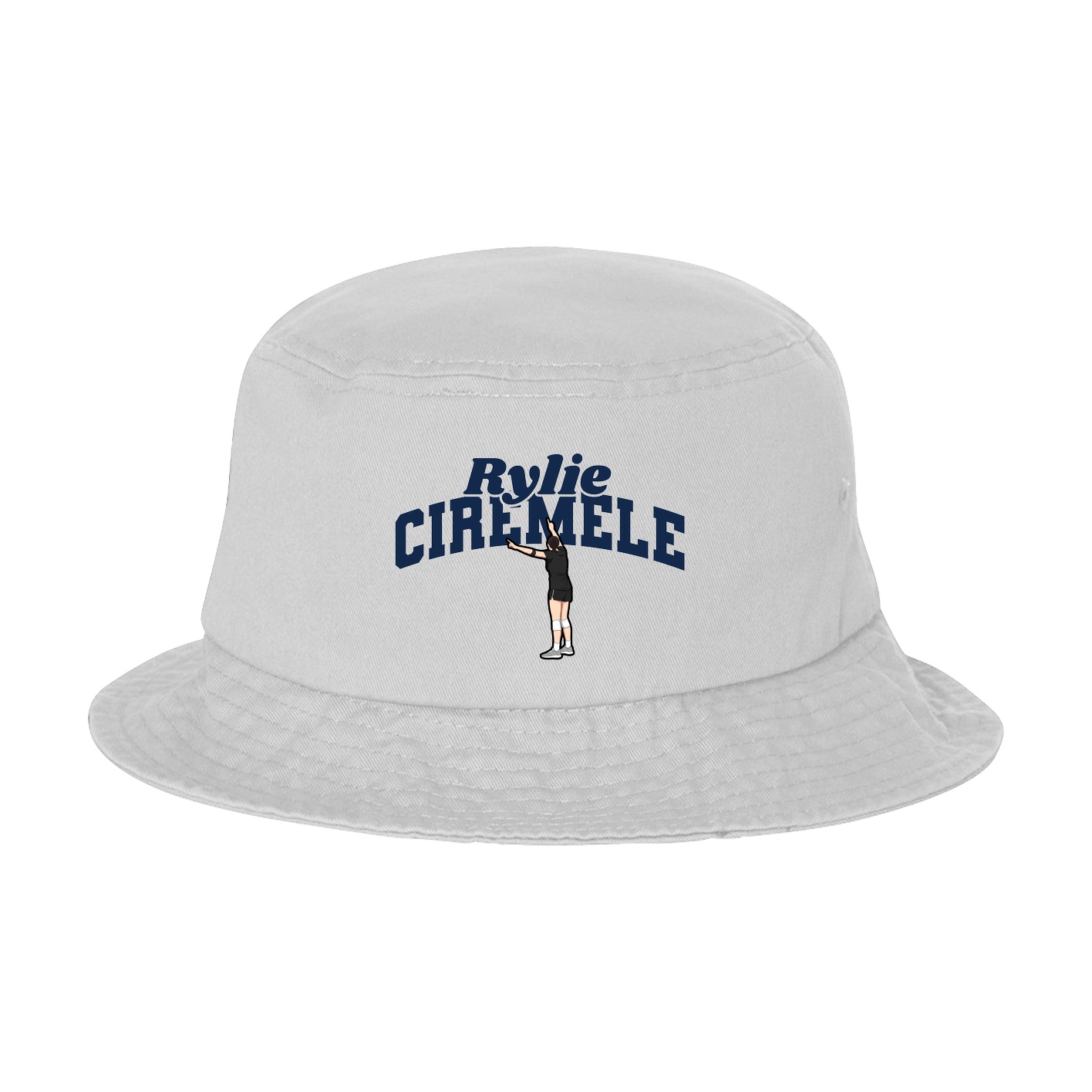 Bucket Cap — Signature Arch in White