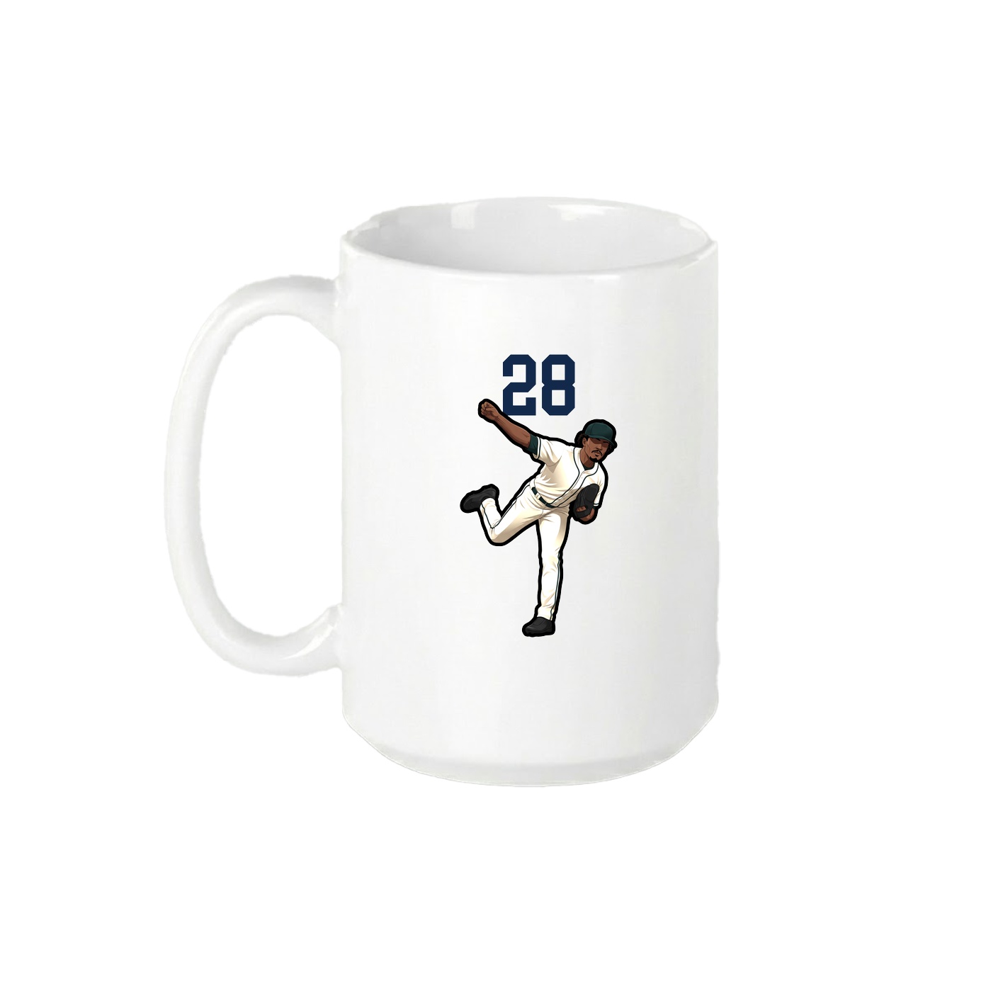15oz Coffee Mug — Number Top in White
