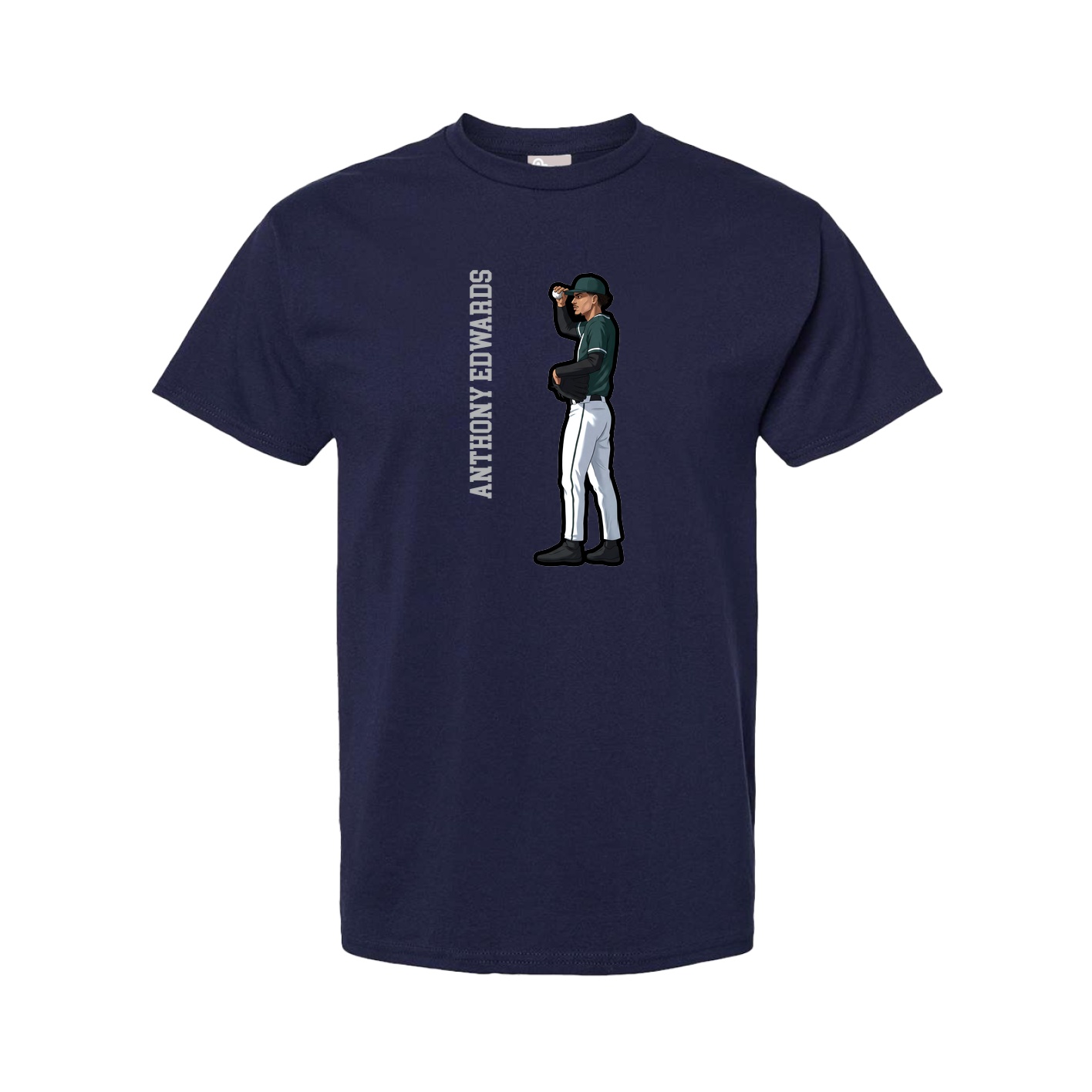 Youth Tee — Name Vertical in Navy