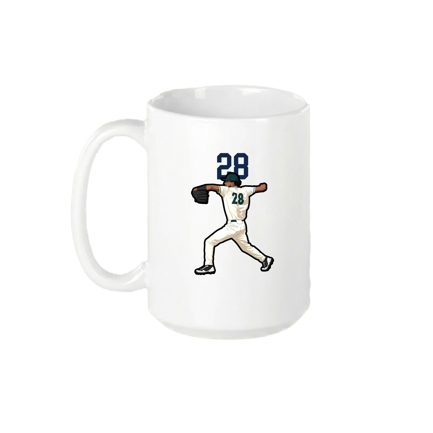 15oz Coffee Mug — Number Top in White