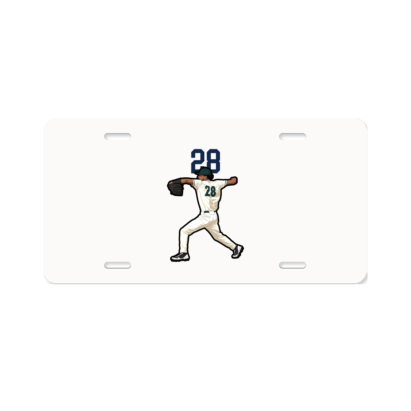 License Plate — Number Top in Classic